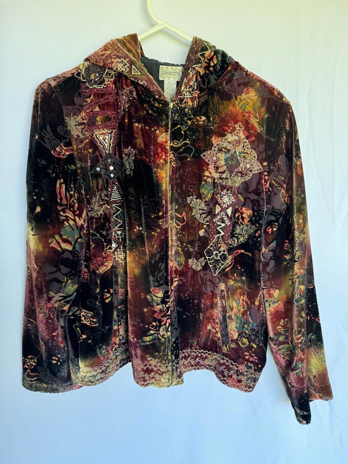Chicos Chicos Crushed Velvet Jacket Size M / US 6-8 / IT 42-44 - 1 Thumbnail