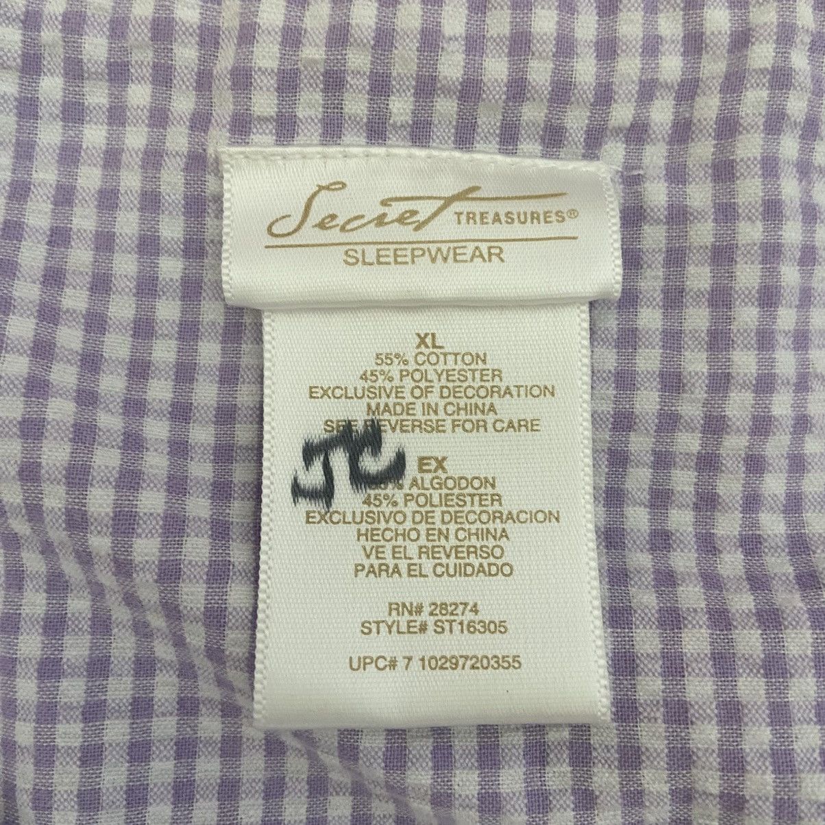Vintage Secret Treasures Sleepwear Flower Gingham Mumu Size ONE SIZE - 8 Thumbnail