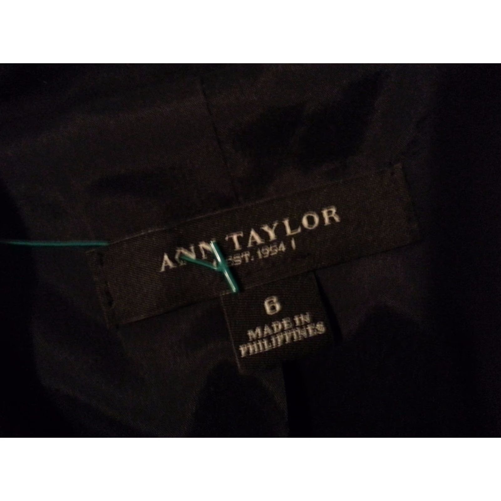 Ann Taylor Womens Ann Taylor Jacket 6 Black Cotton Jacket Regular Womens Size M / US 6-8 / IT 42-44 - 3 Thumbnail