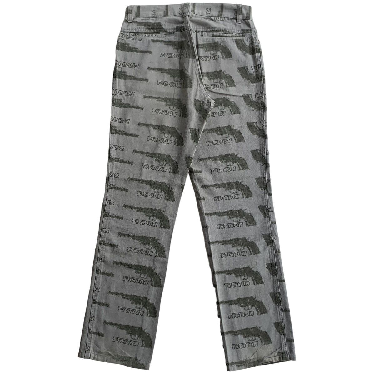 image of Hysteric Glamour 2000S Algonquins "fiction Guns" All Over Print Pants in Green/Grey, Men's (Size 29