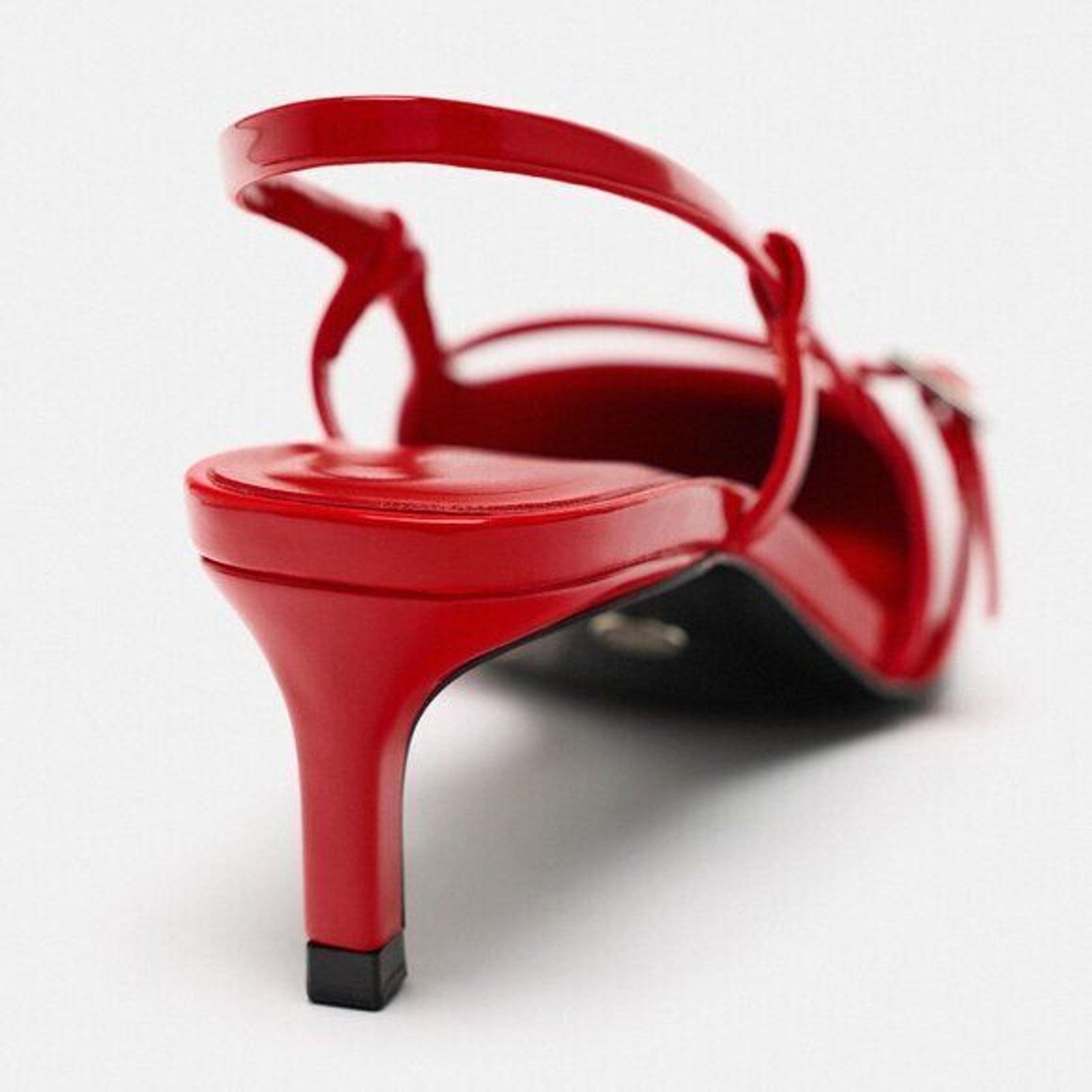 Zara ZARA Red Kitten Heels NWT Size US 7.5 / IT 37.5 - 23 Thumbnail