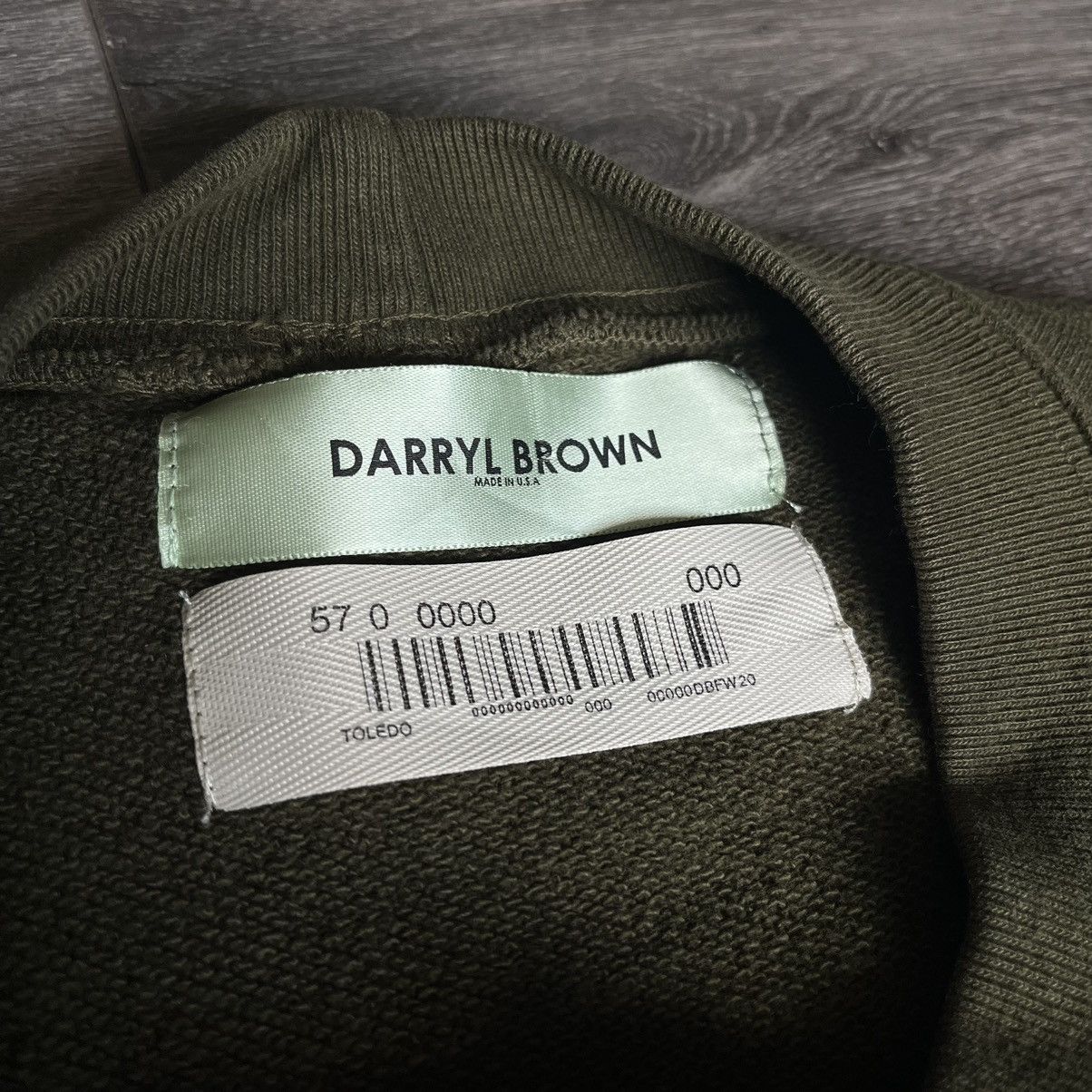 Other Darryl Brown Military Olive Blank Crewneck Sweatshirt Size US M / EU 48-50 / 2 - 4 Thumbnail