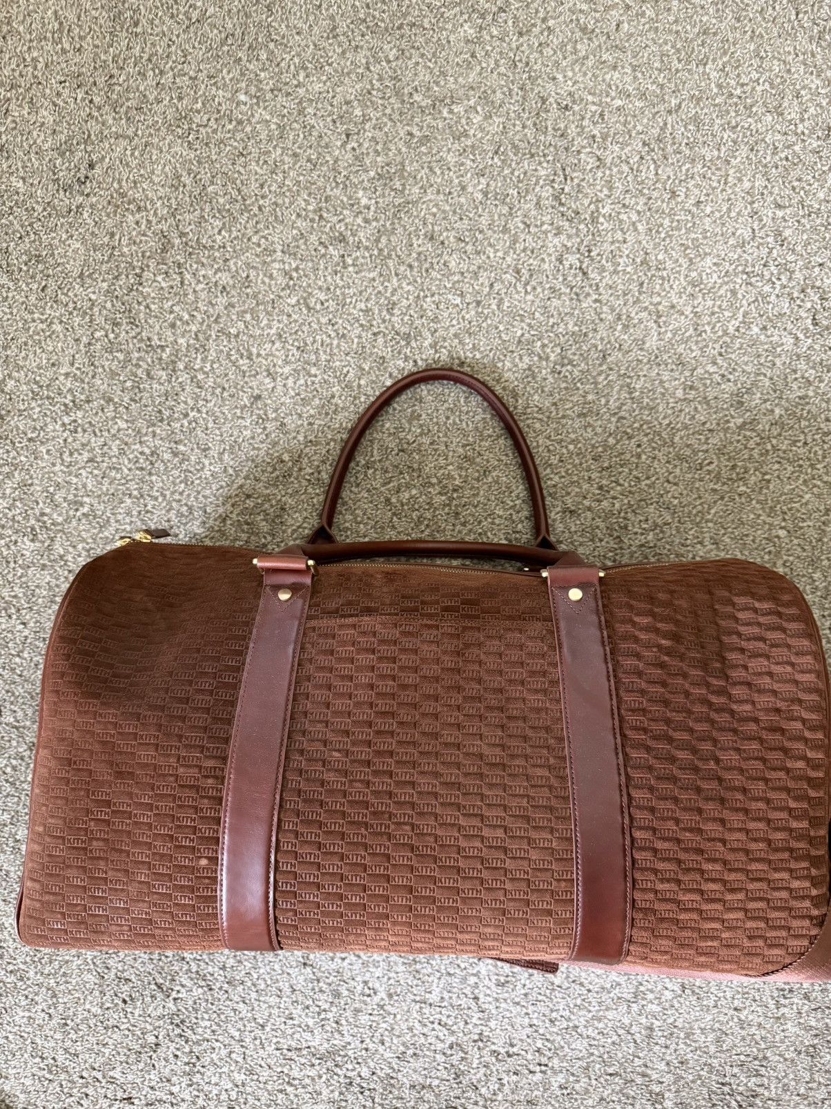 Kith FW24 Brown Suede Monogram Duffle Bag Size ONE SIZE - 10 Thumbnail