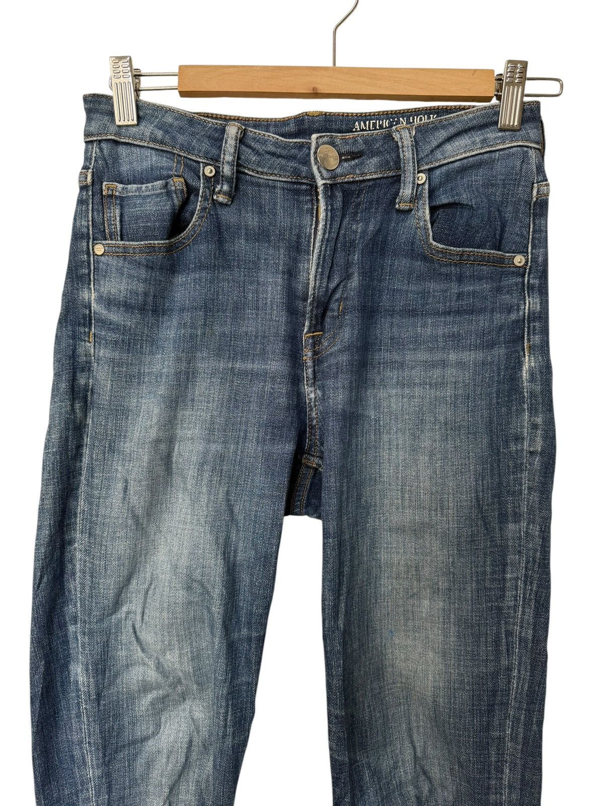 Japanese Brand Vintage American Holic Jeans Wash Slim Fit Denim Pants Size US 26 / EU 42 - 2 Thumbnail