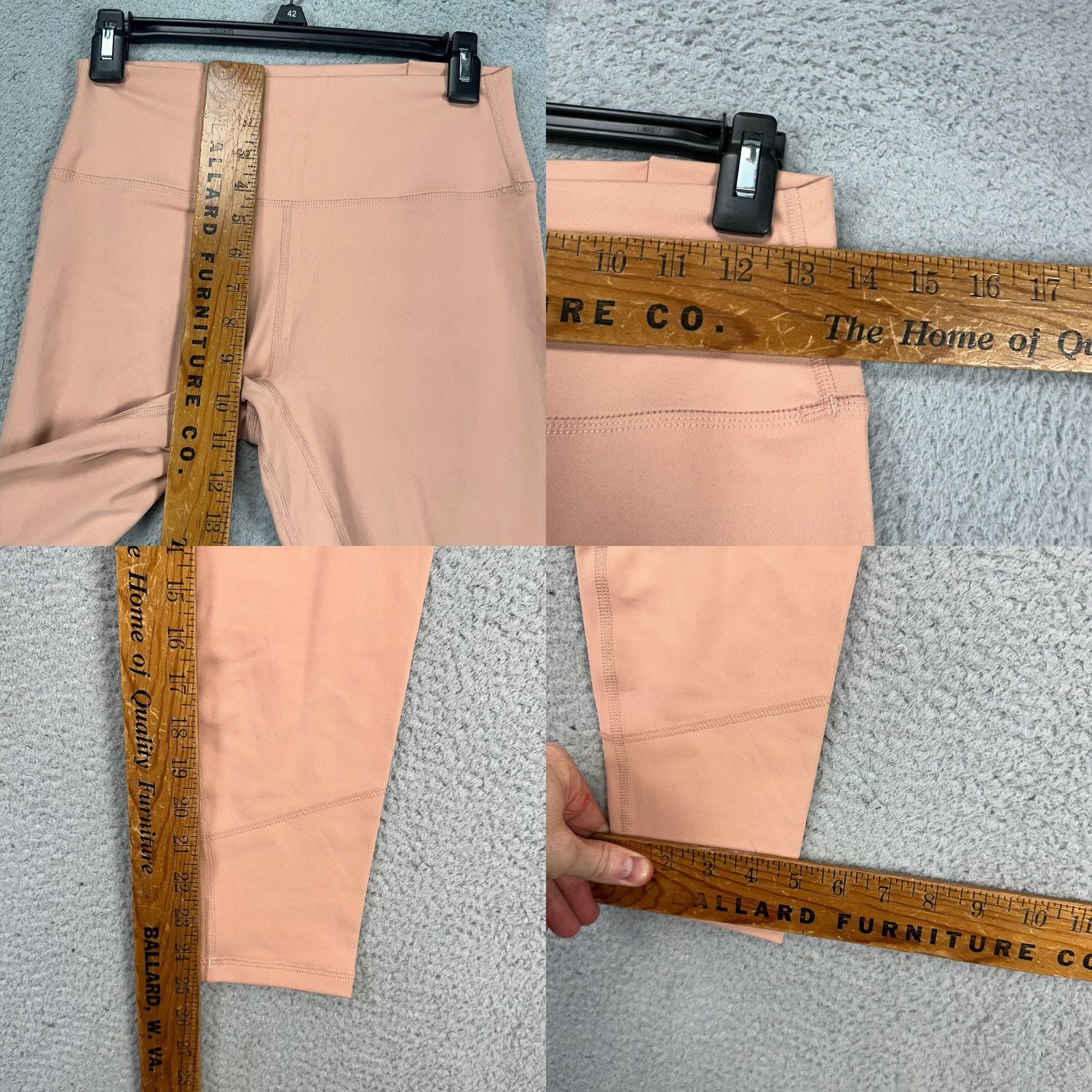Vintage Hydro High Rise Leggings Womens Large Peach Pull On Stretch Yoga Exercise NEW Size 36" / US 14 / IT 50 - 8 Thumbnail