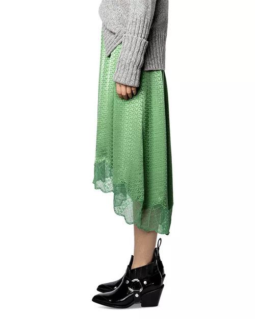 Zadig & Voltaire ZADIG & VOLTAIRE JOSLIN ZV PRINTED SILK MIDI SKIRT Size 26" / US 2 / IT 38 - 13 Thumbnail