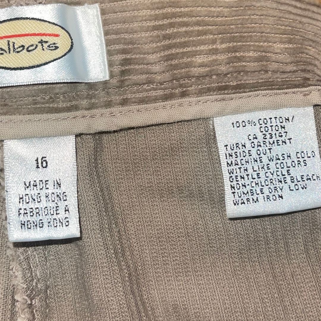 Other Talbots Women High Rise Chunky Corduroy Pants 16 Vintage Size 38" / US 16 / IT 52 - 4 Thumbnail