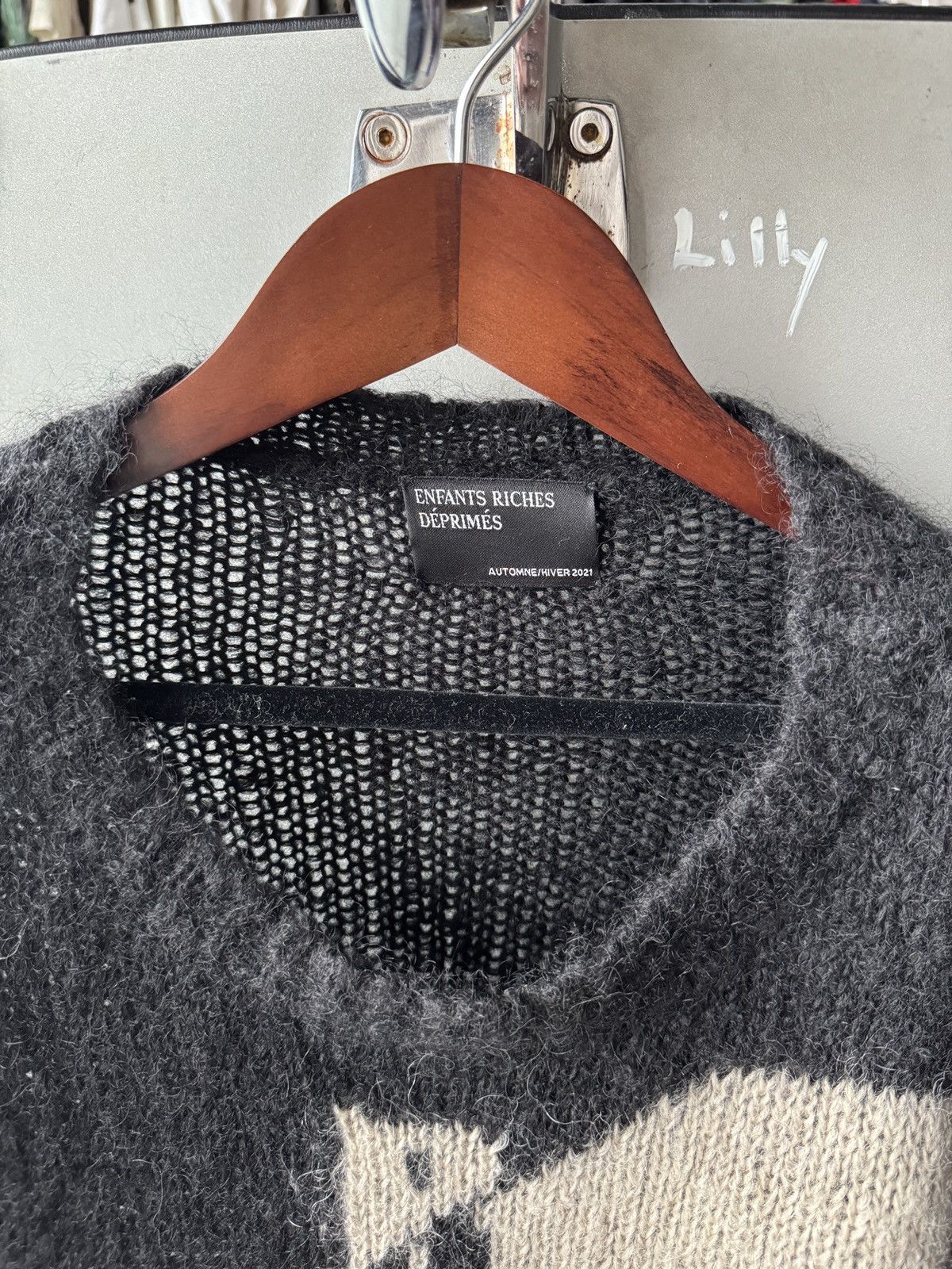 Enfants Riches Deprimes ENFANTS RICHES DEPRIMES TV Logo MOHAIR Knit sweater Size US L / EU 52-54 / 3 - 4 Thumbnail