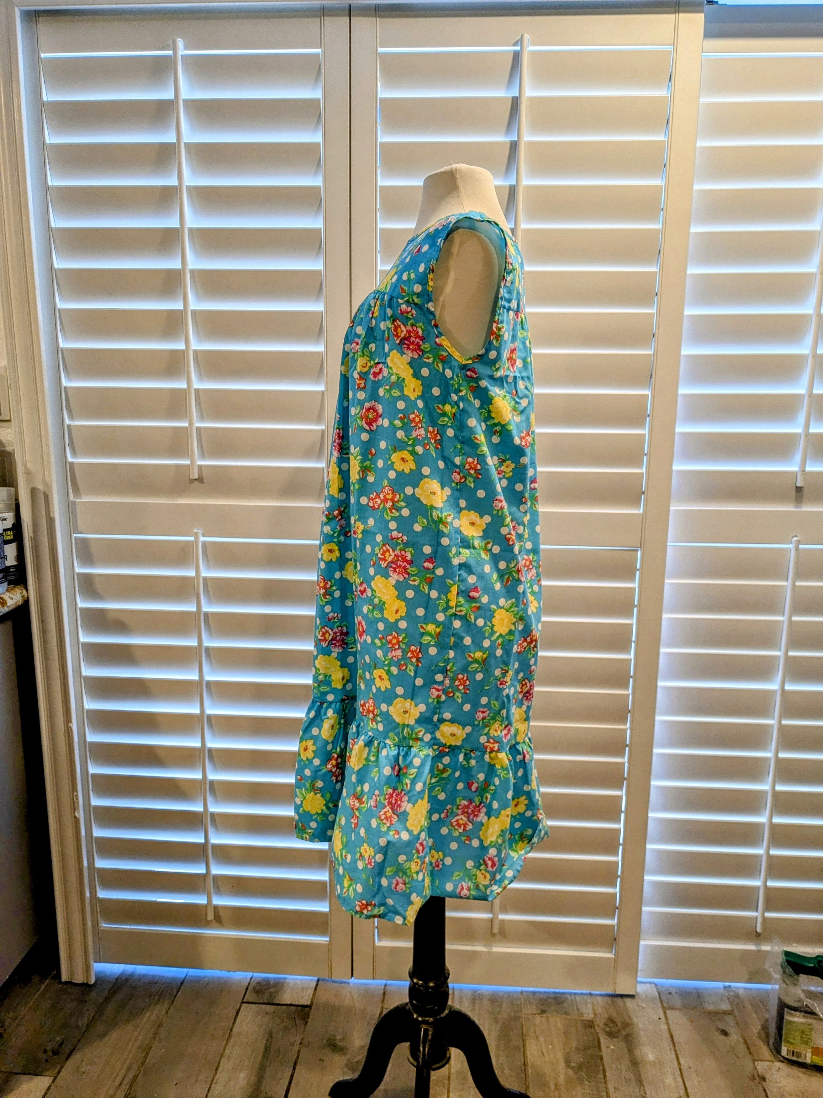 Designer Anthony Richards Sundress Floral Sleeveless Ruffle Pastel Size S / US 4 / IT 40 - 7 Thumbnail