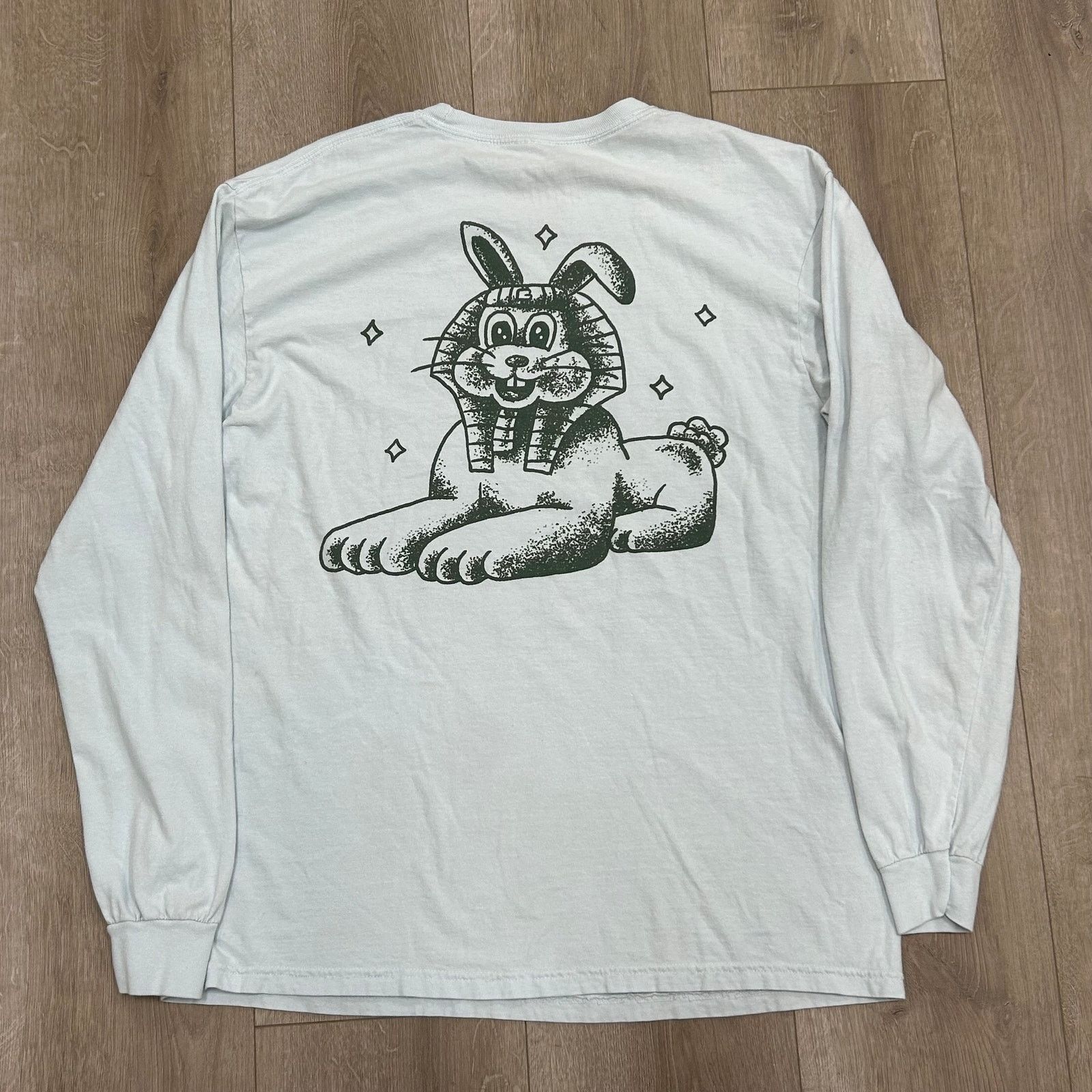 Vintage Freddie Gibbs Bunny Long Sleeve Shirt Light Blue Size Large Size US L / EU 52-54 / 3 - 4 Thumbnail