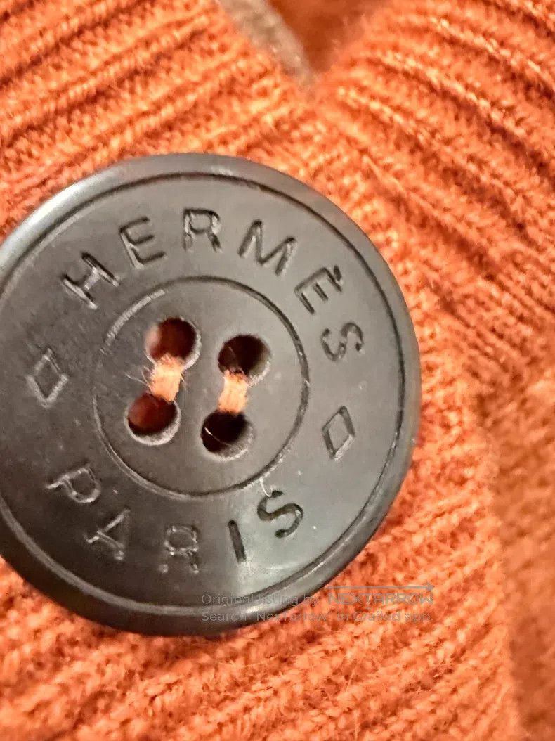 Hermes Hermes Orange Wool Knit Cardigan Size XS / US 0-2 / IT 36-38 - 6 Thumbnail