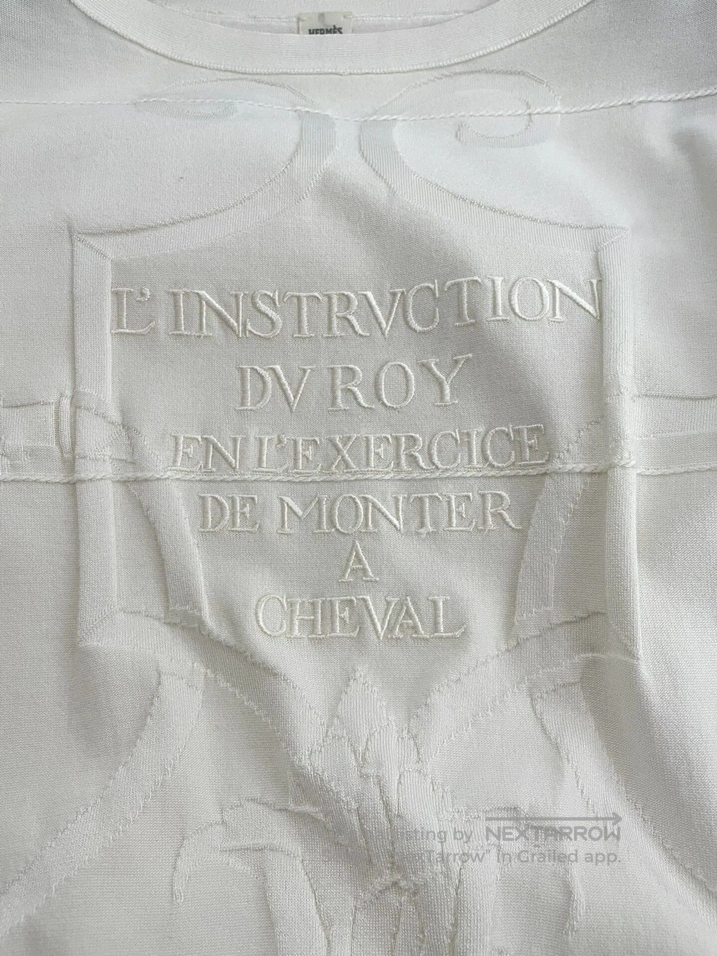 Hermes Hermes White Short Sleeve Knit Top. Size M / US 6-8 / IT 42-44 - 3 Thumbnail