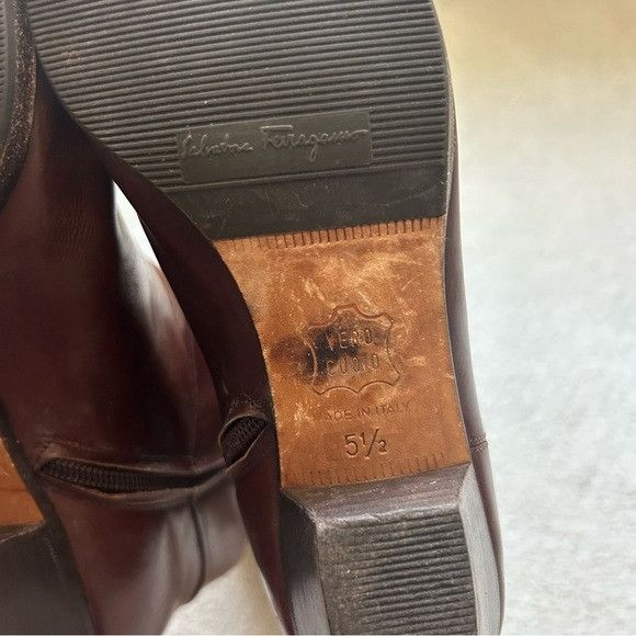 Salvatore Ferragamo Salvatore Ferragamo Brown Heeled Boots Riding Size US 5.5 / IT 35.5 - 12 Thumbnail
