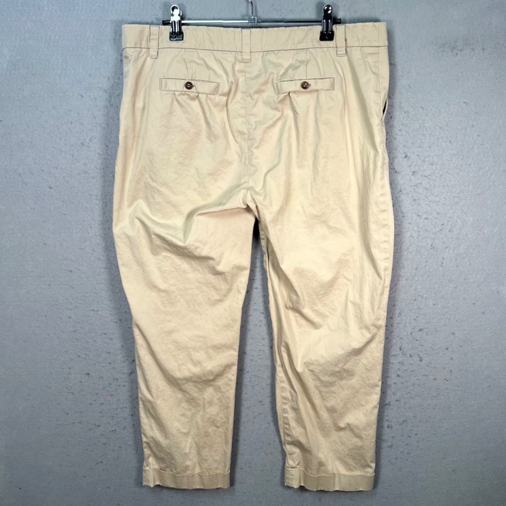 J Brand J Brand Womens Pants Cropped Straight-Leg Beige 8 Cotton Blend 24in Inseam Knit Front Flat Front Regular M Size 30" / US 8 / IT 44 - 2 Thumbnail