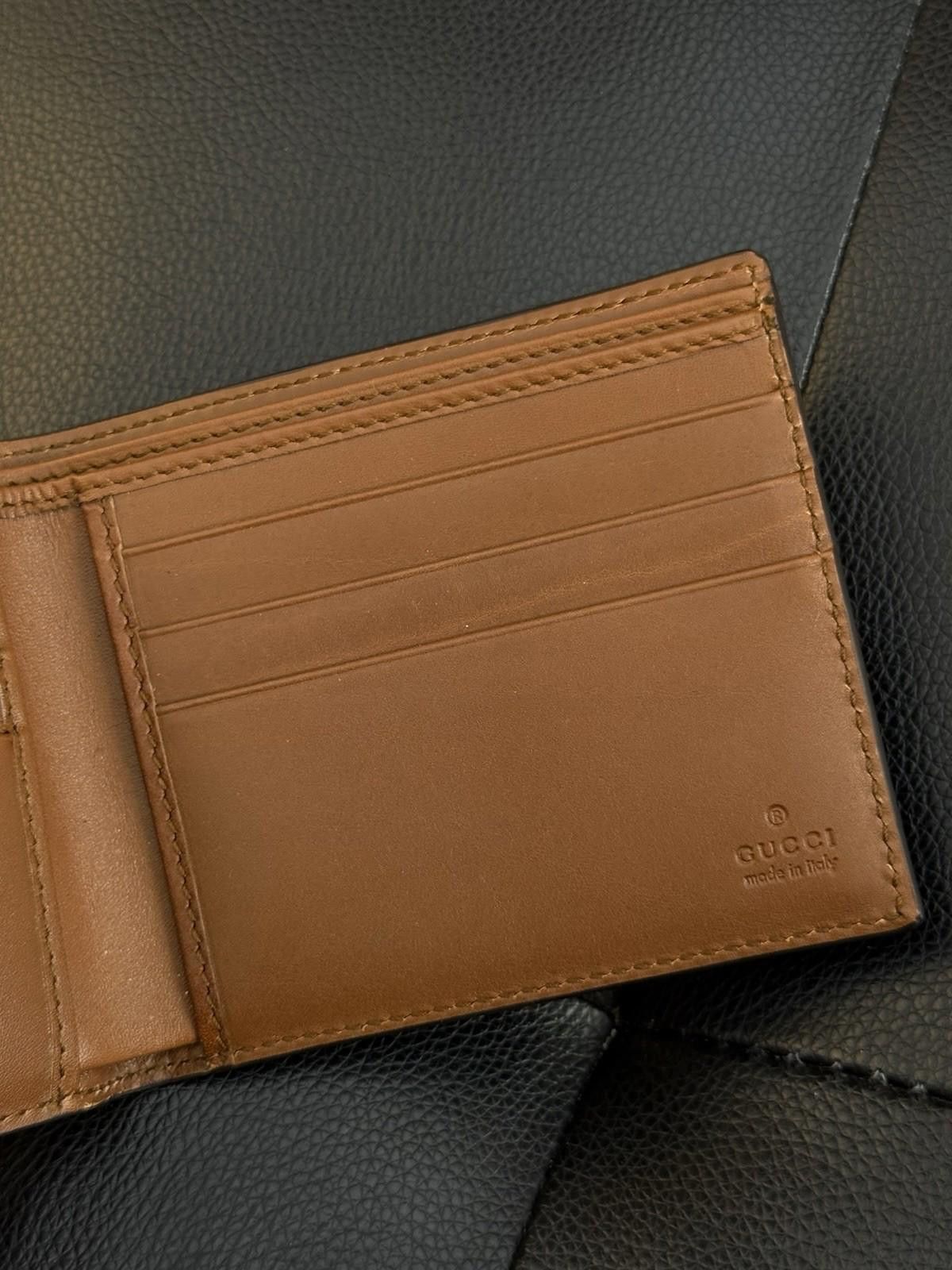 Gucci GUCCI Bifold Wallet Leather Authentic Box $595 Retail Brown Size ONE SIZE - 7 Thumbnail