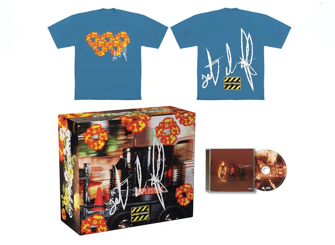 DENIM TEARS x Offset Set It Off Box Set #4 Short Sleeve Tee Shirt Blue Size US XL / EU 56 / 4 - 1 Thumbnail