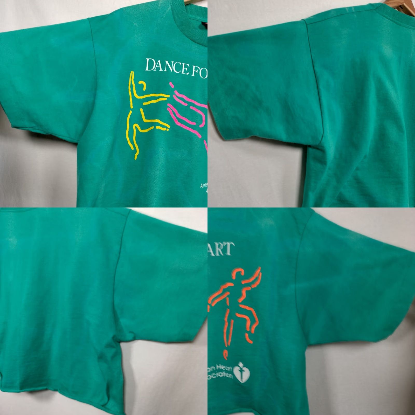 Vintage VINTAGE Screen Stars Best Crop Top Shirt XL Turquoise Bleach Dye Dancer Casual Crew Neck Short Sleeve Women Size XL / US 12-14 / IT 48-50 - 8 Thumbnail