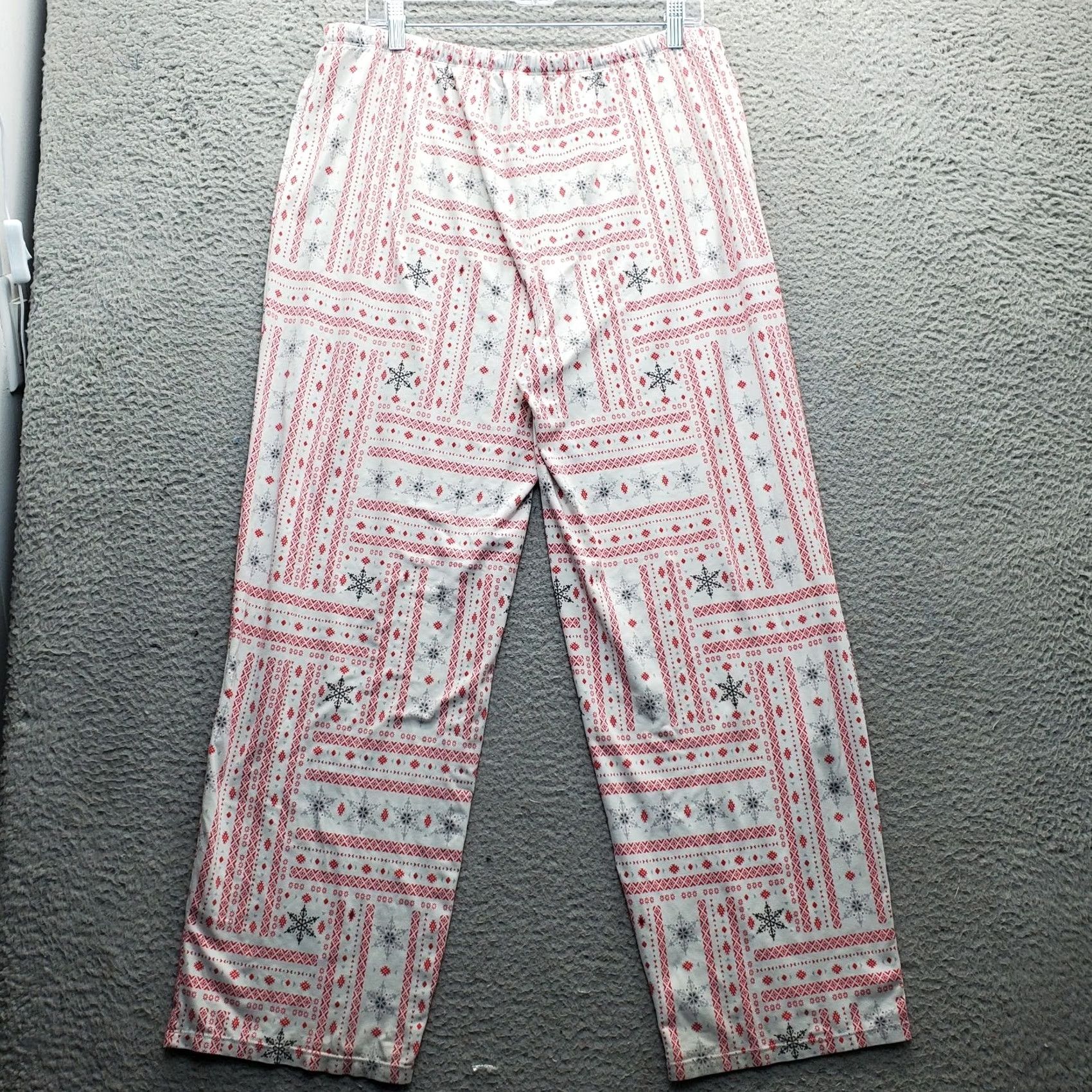 Ellen Tracy Ellen Tracy Pajama Set Womens L Multicolor Snow Flag Print Winter Button Front Size ONE SIZE - 4 Thumbnail