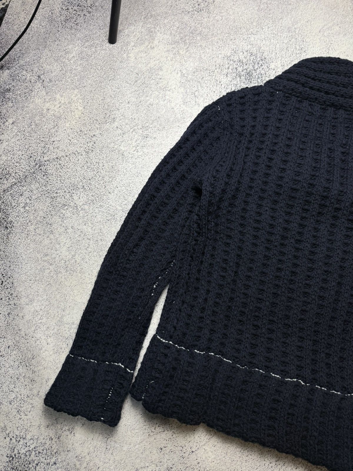 H&M × Maison Margiela Maison Margiela H&M Cable Knit V-Neck Wool Sweater Jumper Size US S / EU 44-46 / 1 - 18 Thumbnail