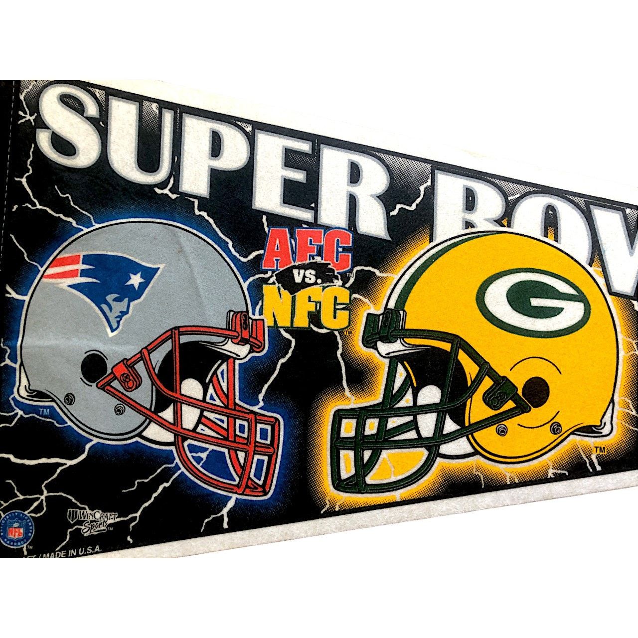 NFL Super Bowl XXXI 1997 Patriots v Green Bay Packers Pennant Size ONE SIZE - 4 Thumbnail