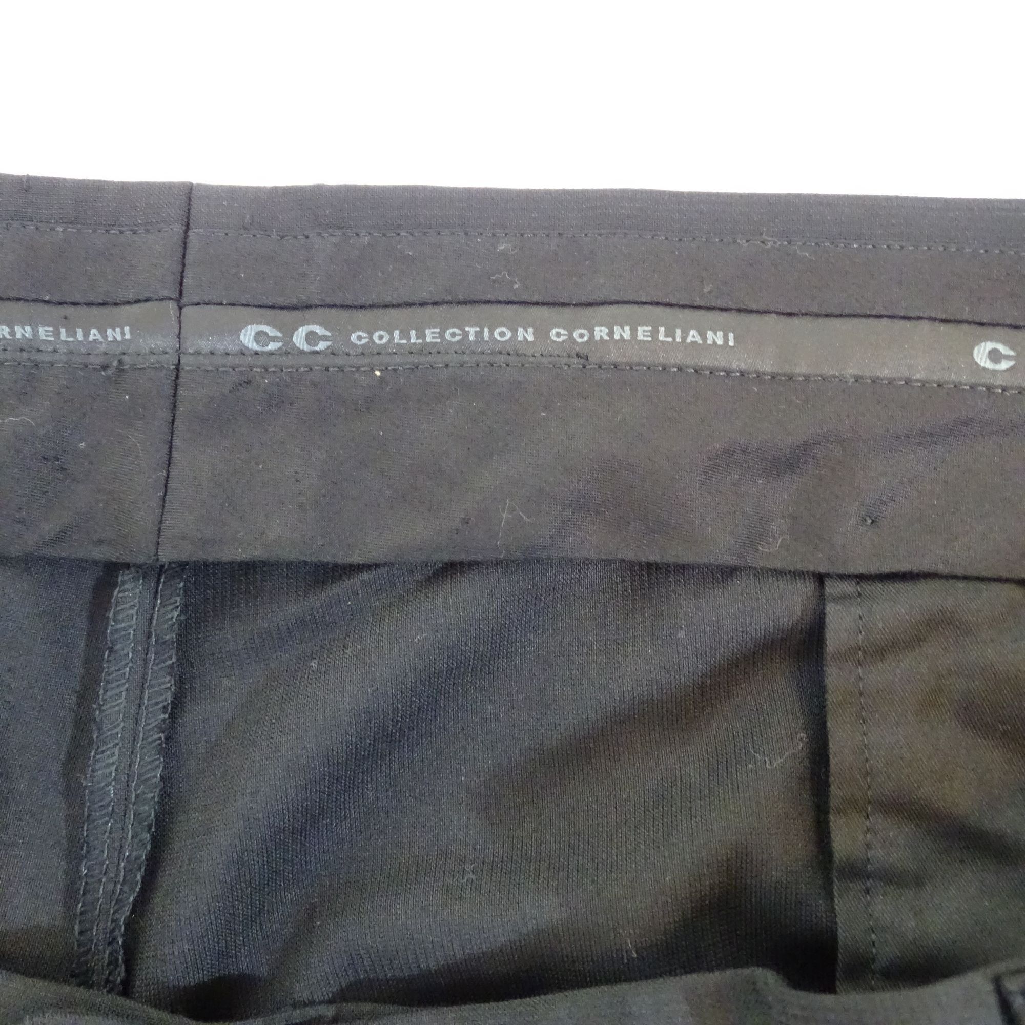 Corneliani Corneliani Mens Dress Pants Black Flat Front Wool Size 40x29 Size US 40 / EU 56 - 7 Thumbnail