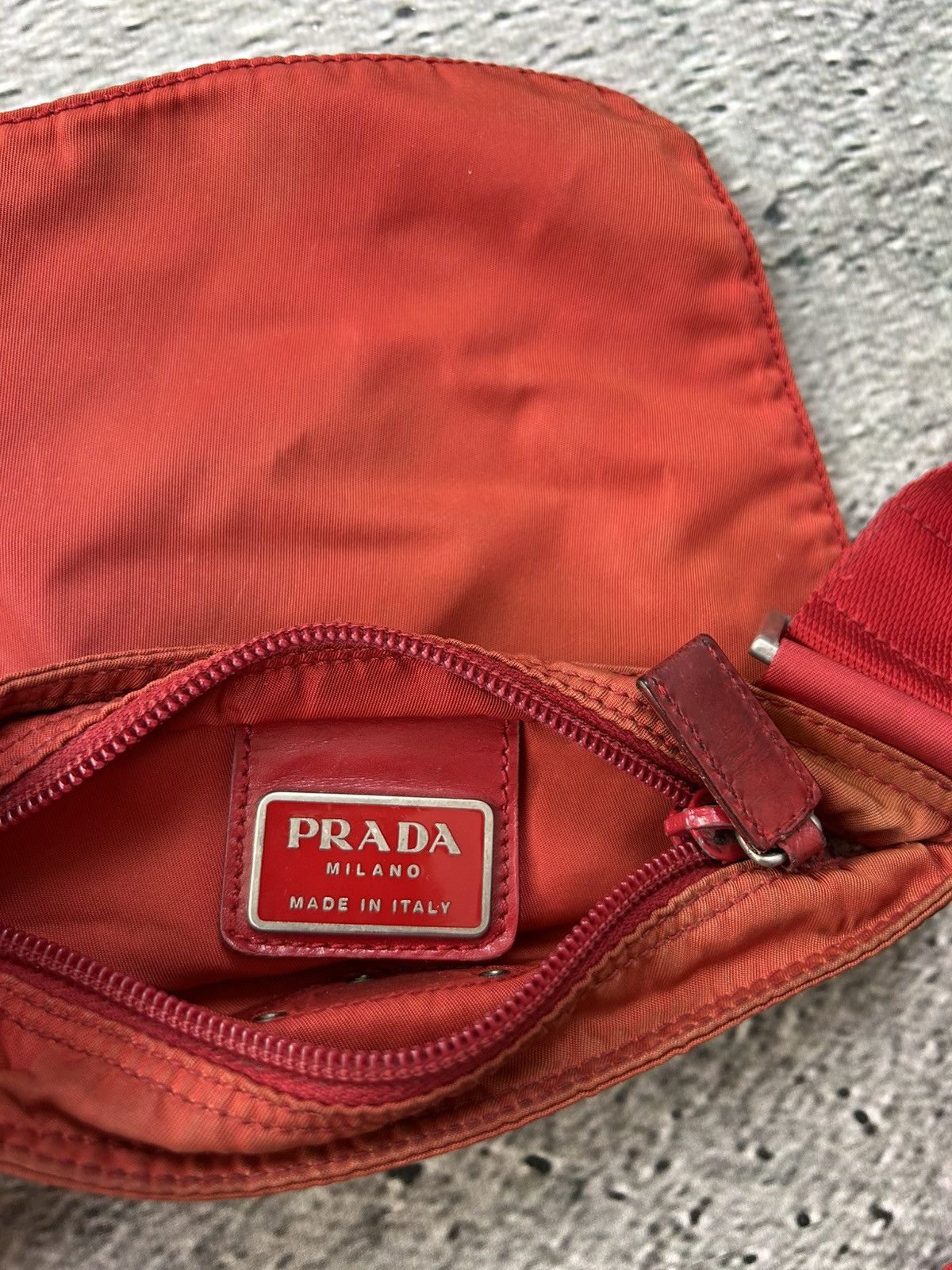 Prada Prada red shoulder bag nylon mini Size ONE SIZE - 7 Thumbnail