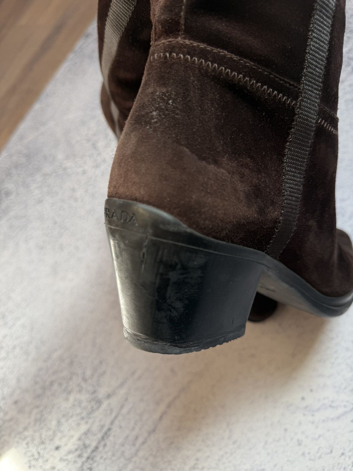 Prada 90s Prada Cowboy Western Suede Brown Boots(Guidi,CCP Style) Size US 7.5 / EU 40-41 - 15 Thumbnail