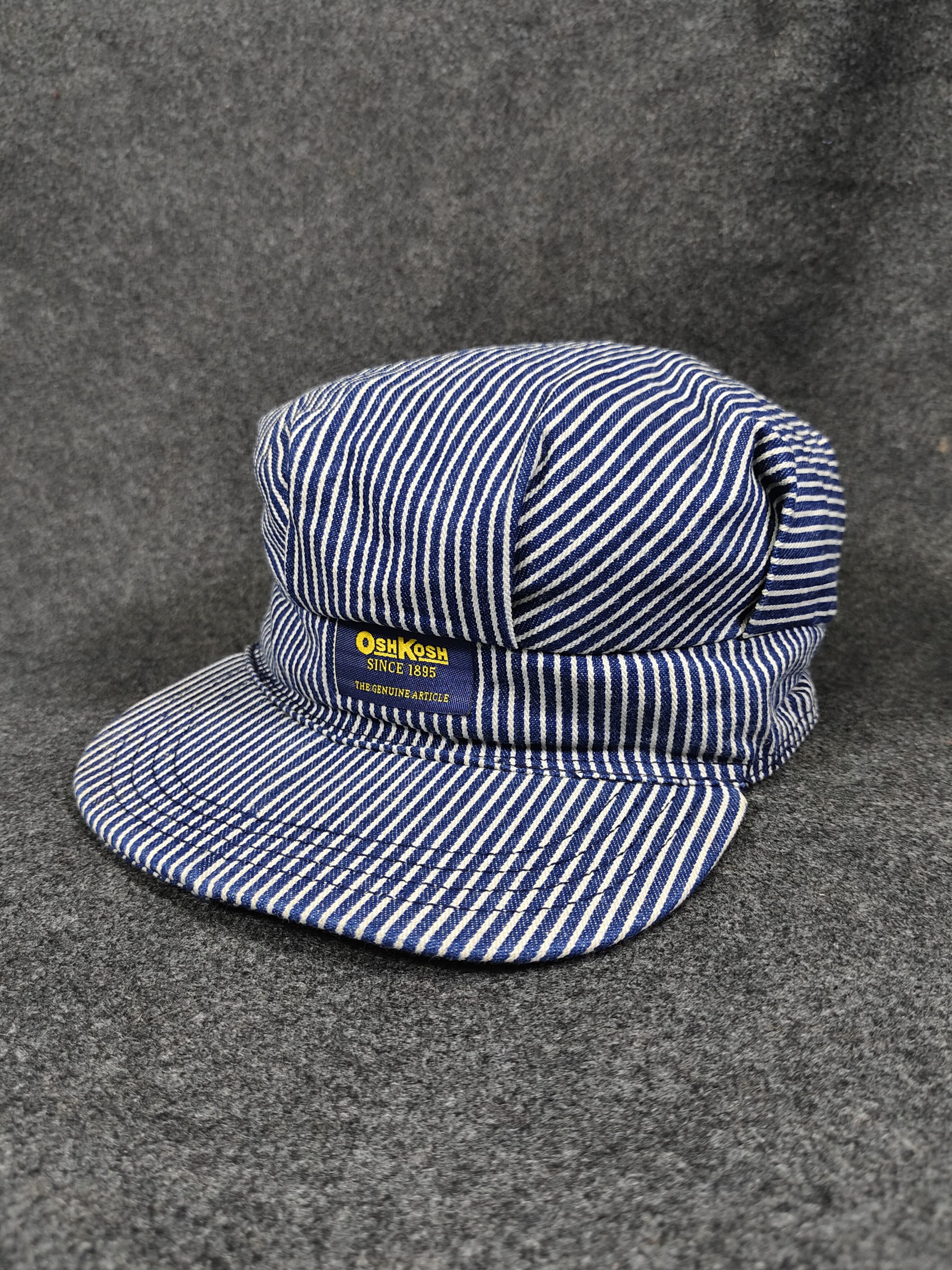 Oshkosh 80s OshKosh- Hickory Stripe Heritage American Workwear Cap Size ONE SIZE - 1 Thumbnail
