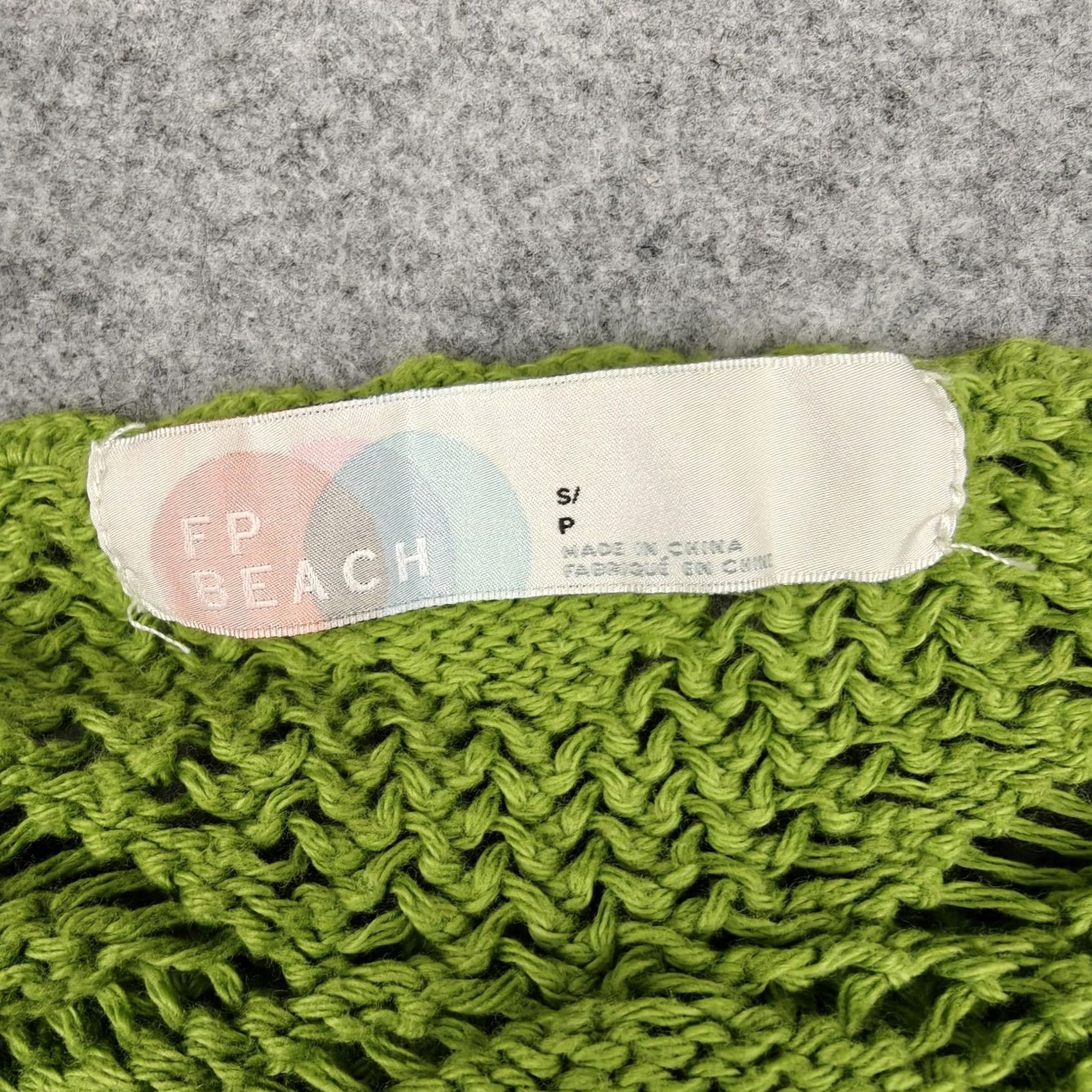 Free People FP Beach Free People Sweater Shrug Womens Small Green Open Knit Tie Front Crop | Knit | Open-Knit | Shrug | Casual | Spring | Womens Size S / US 4 / IT 40 - 3 Thumbnail