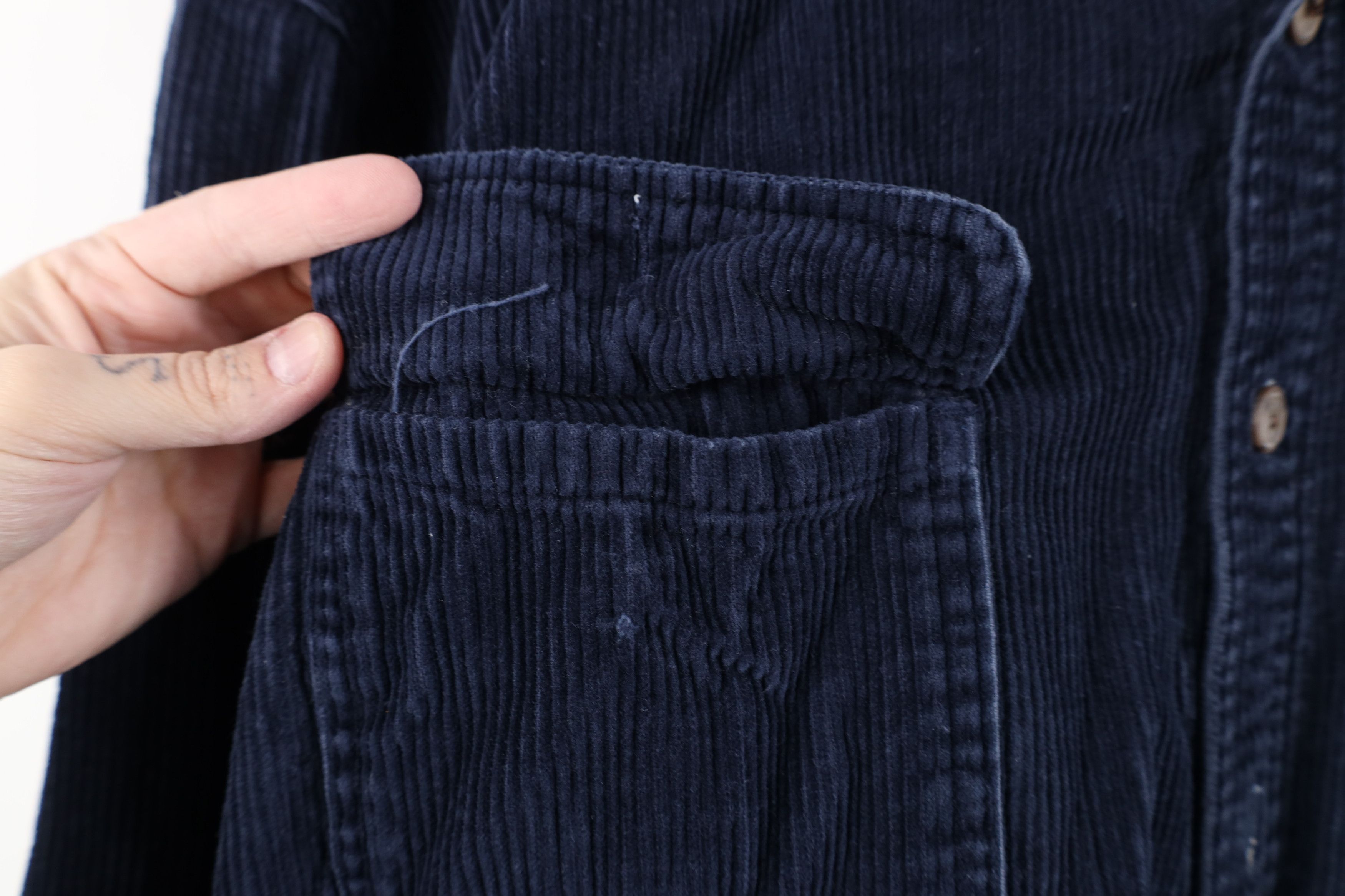 Vintage Vintage 90s Streetwear Lined Corduroy Shirt Jacket Jac Size US XL / EU 56 / 4 - 4 Thumbnail