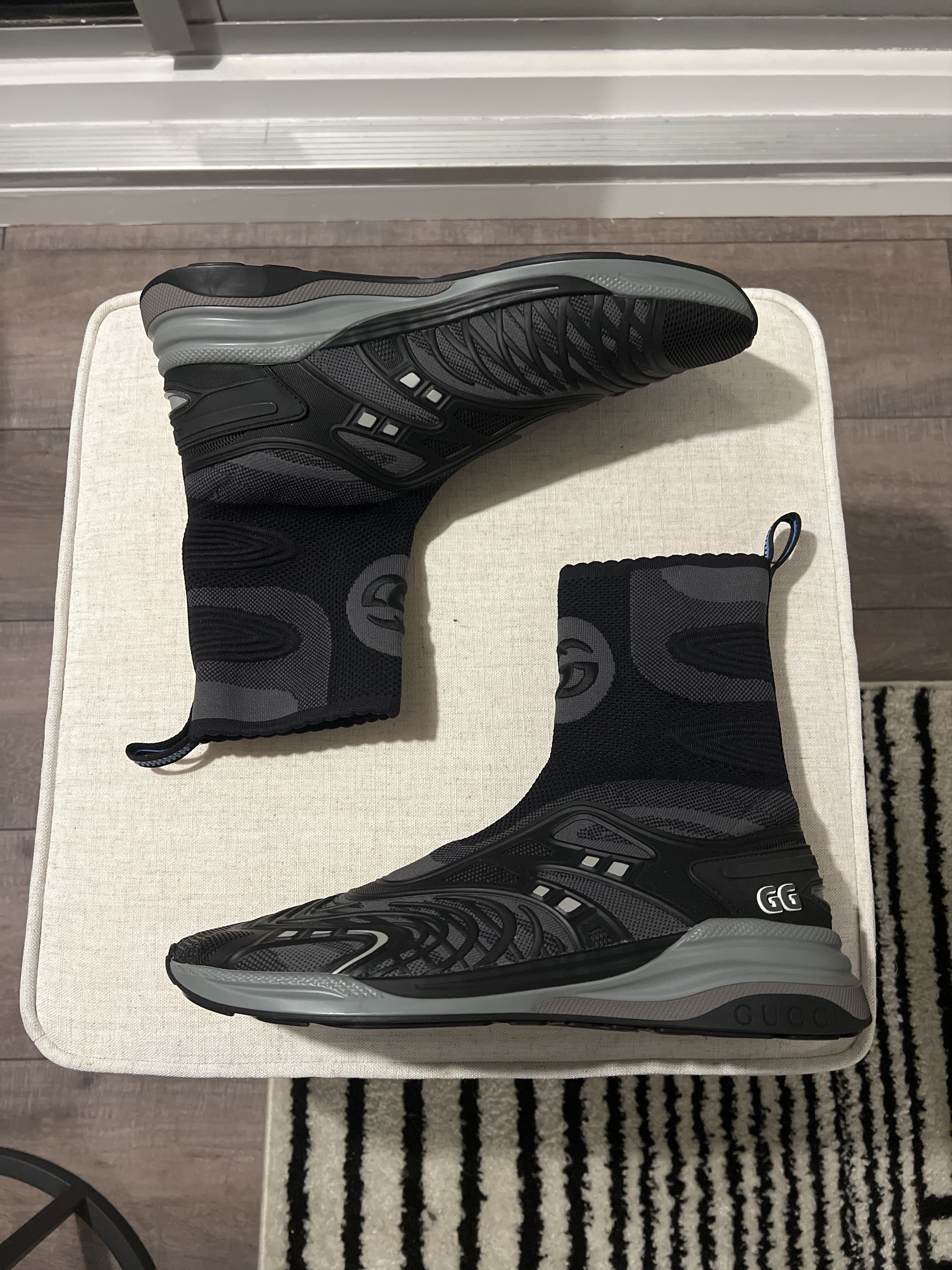 image of Gucci Ultrapace Sock-Style Sneakers in Black, Men's (Size 10.5)