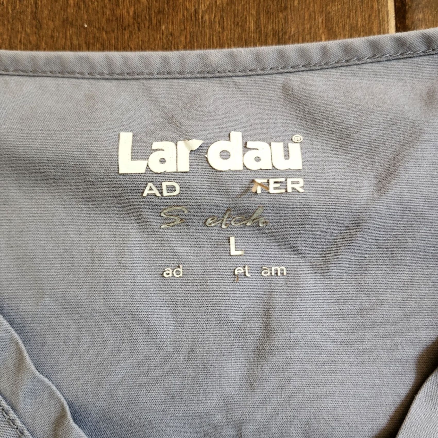 Vintage Landau Medical Gray Scrub Top W/ Pockets - Size Large - Unisex, Cotton, Solid, Medical Size US L / EU 52-54 / 3 - 6 Thumbnail