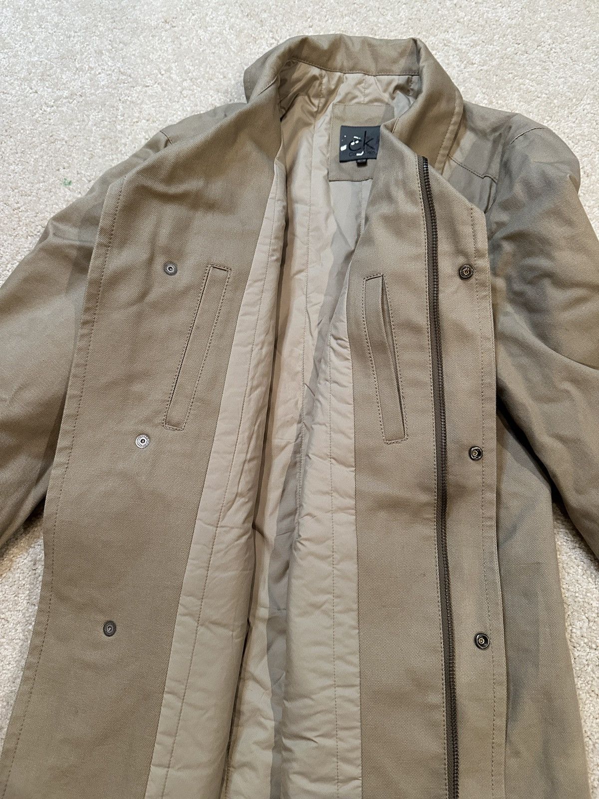Calvin Klein Calvin Klein Beige Canvas Jacket Sz M Size US M / EU 48-50 / 2 - 4 Thumbnail