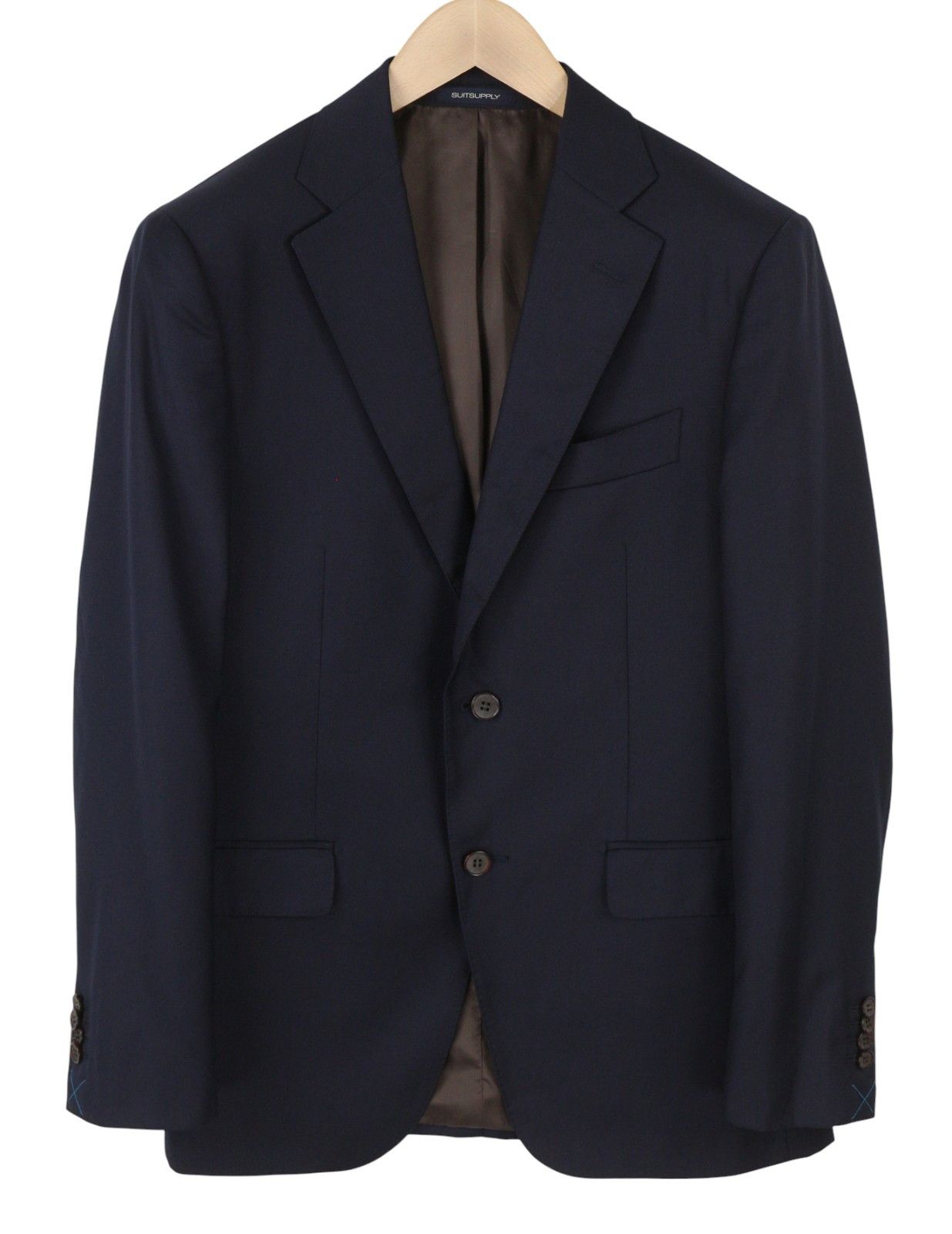 Suitsupply NAPOLI UK38R Blue Wool Notch Lapel Blazer 87261 Size 38R - 1 Thumbnail