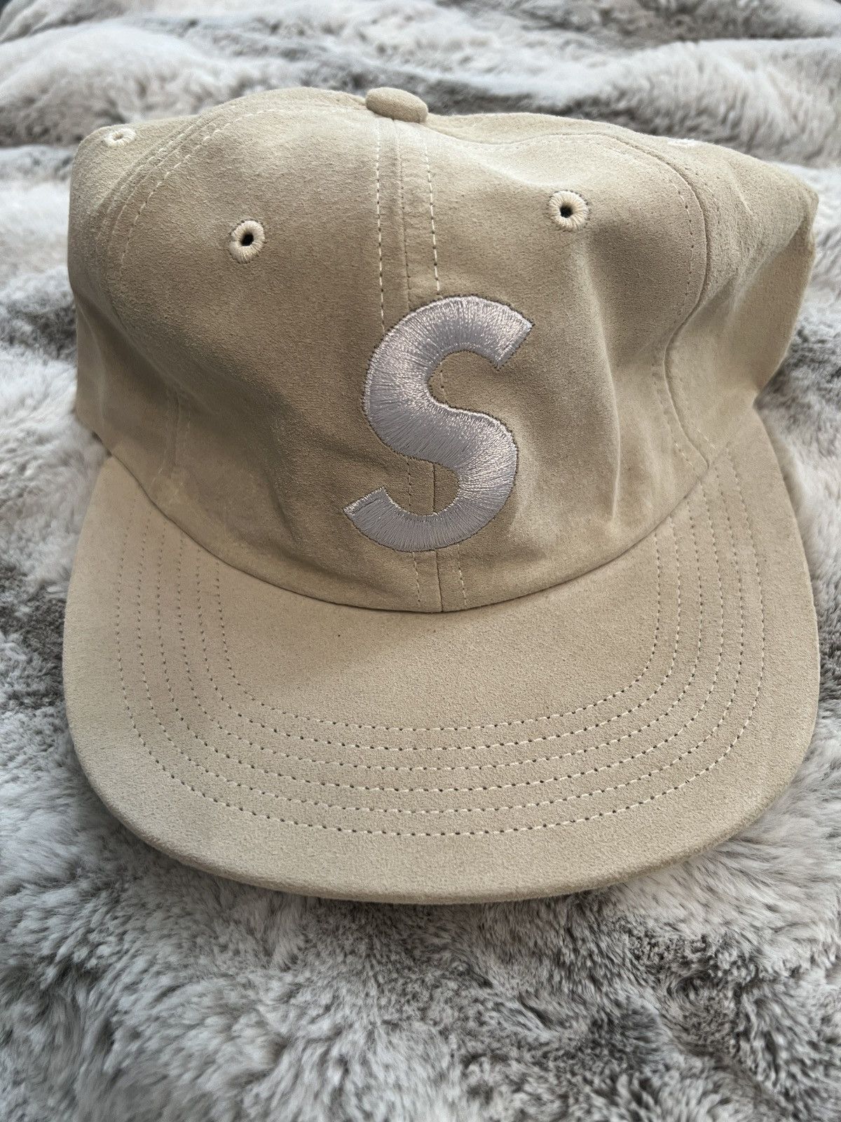 image of Supreme 2016 Suede S Hat in Beige, Men's