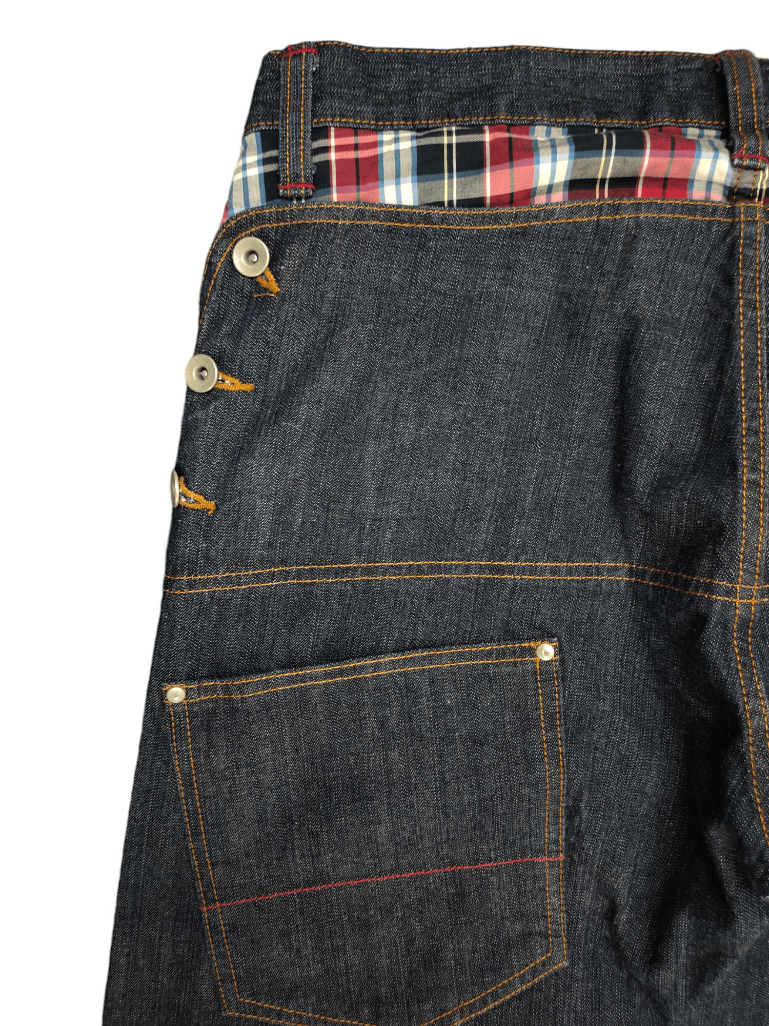 Comme des Garcons × Undercover Vintage Y2k Cncv Checkered Denim Jeans Ppfm Undercover Style Size US 35 - 10 Thumbnail