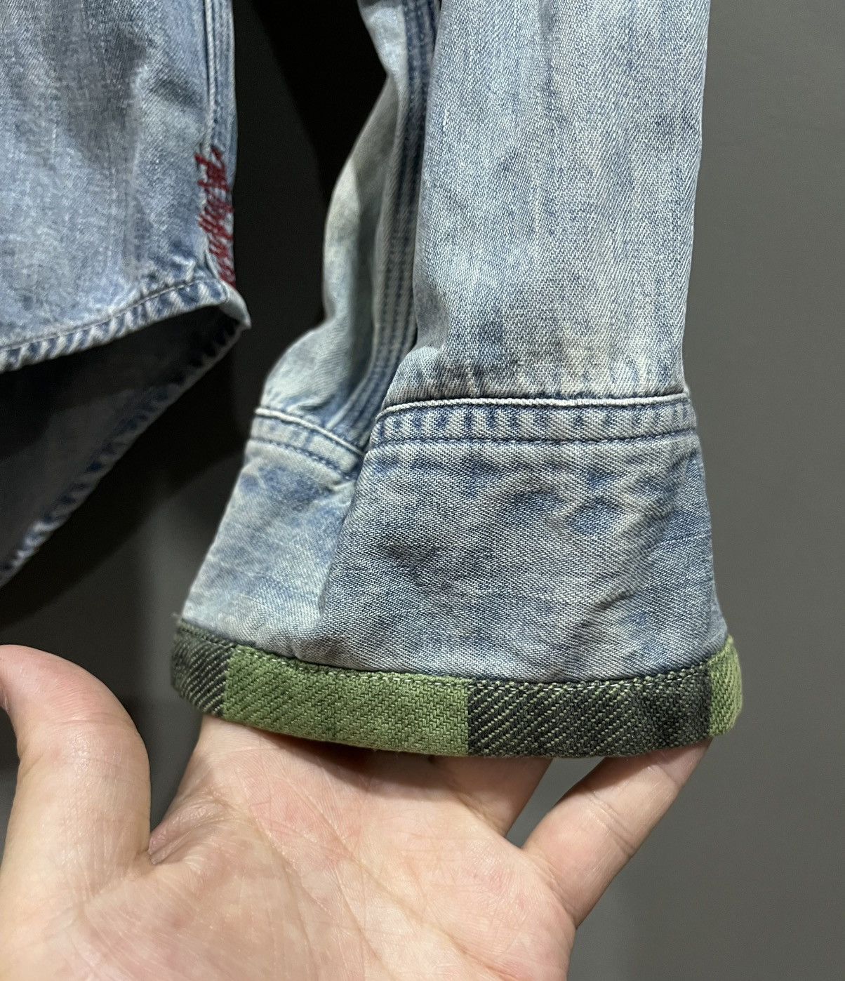 Sugar Cane Sugar Cane Patchwork Flannel Distressed Denim Shirt Size US S / EU 44-46 / 1 - 7 Thumbnail