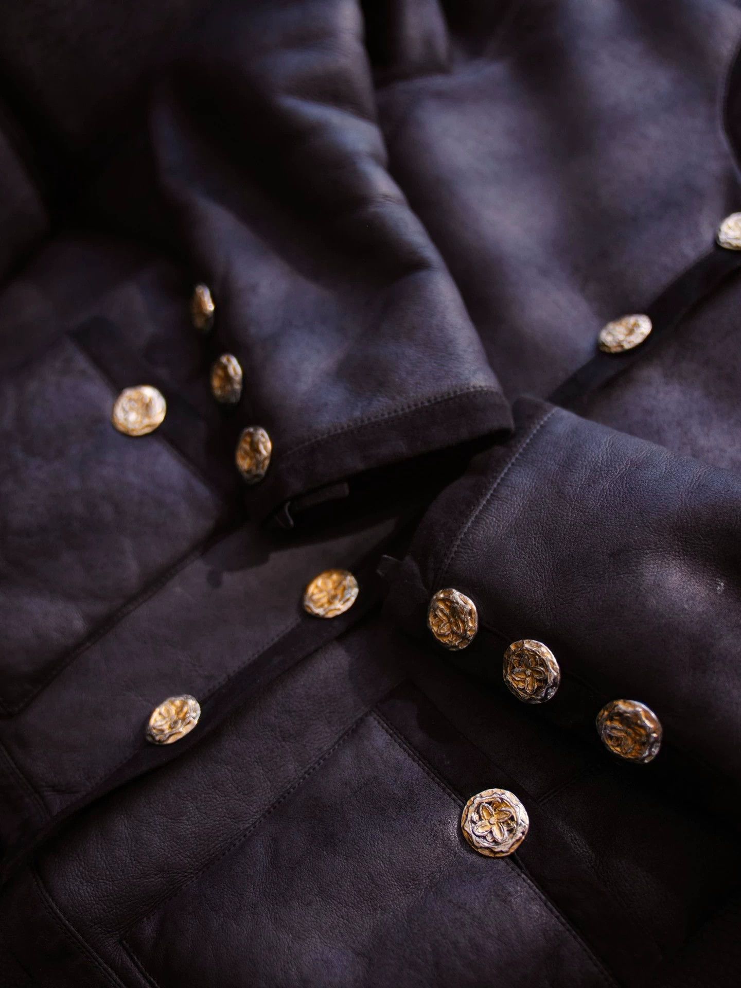 Yves Saint Laurent YSL 90s French Shearling Coat Gold Buttons M Size M / US 6-8 / IT 42-44 - 4 Thumbnail