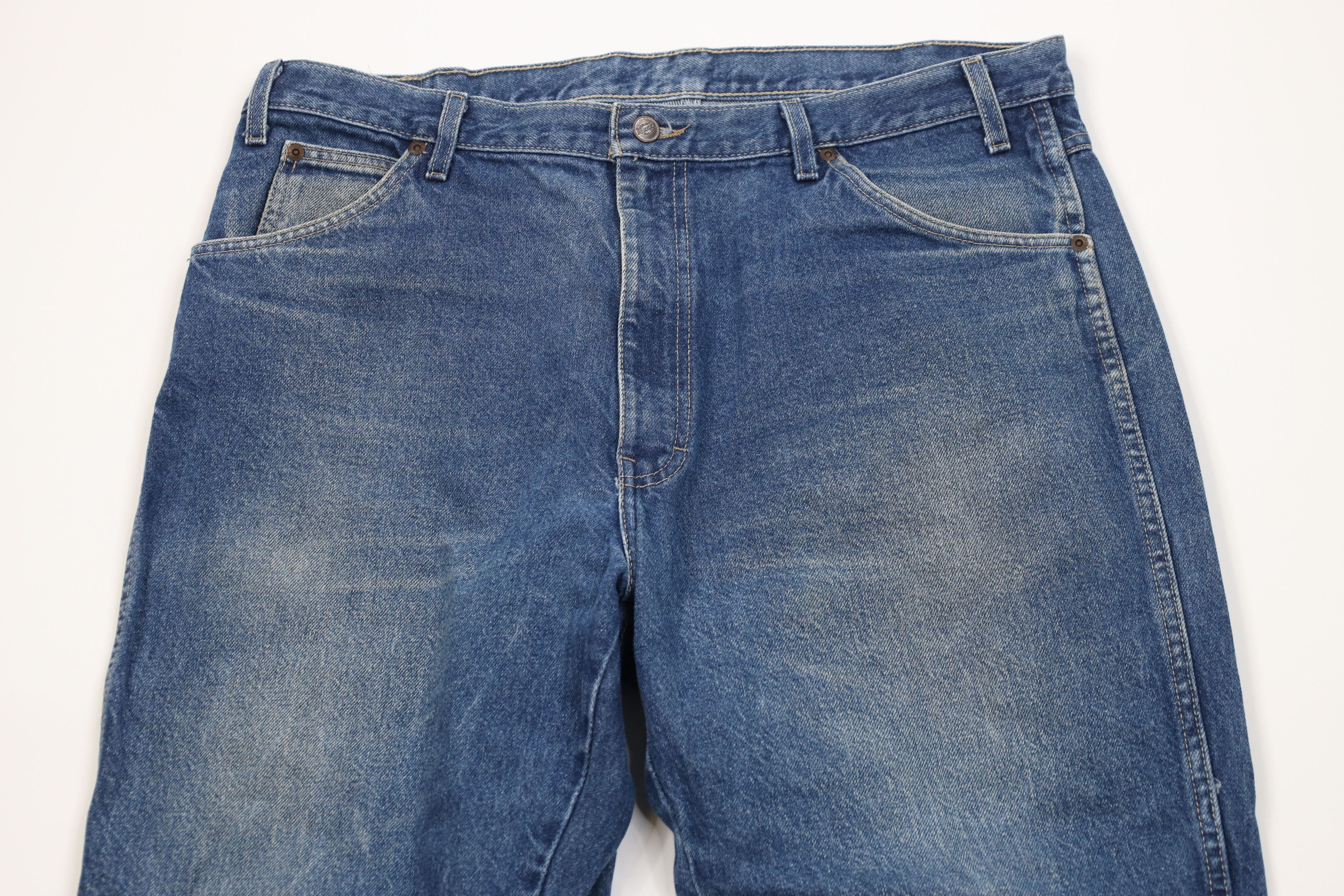 Dickies Vintage 90s Dickies Bootcut Denim Jeans Blue Cotton Workwear Size US 38 / EU 54 - 2 Thumbnail