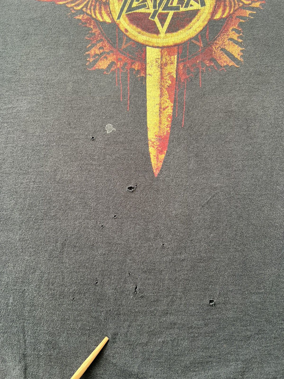 Band Tees Vintage 2000s Slayer Eagle Metal Band Y2k Black T-shirt Size US XL / EU 56 / 4 - 5 Thumbnail