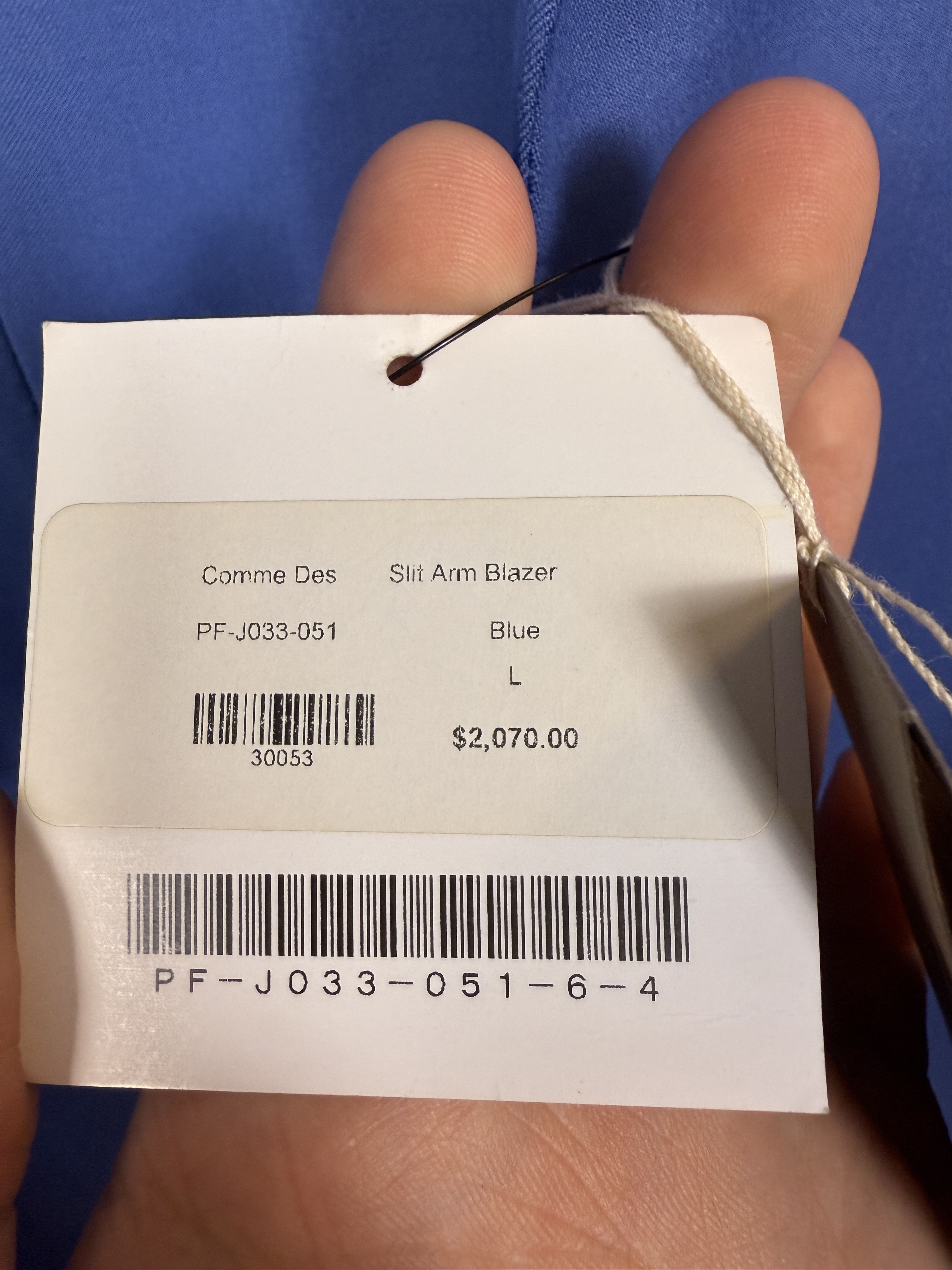 Comme des Garcons $2725 Comme des Garcoons Blue Slit Arm Blazer Size US L / EU 52-54 / 3 - 7 Thumbnail
