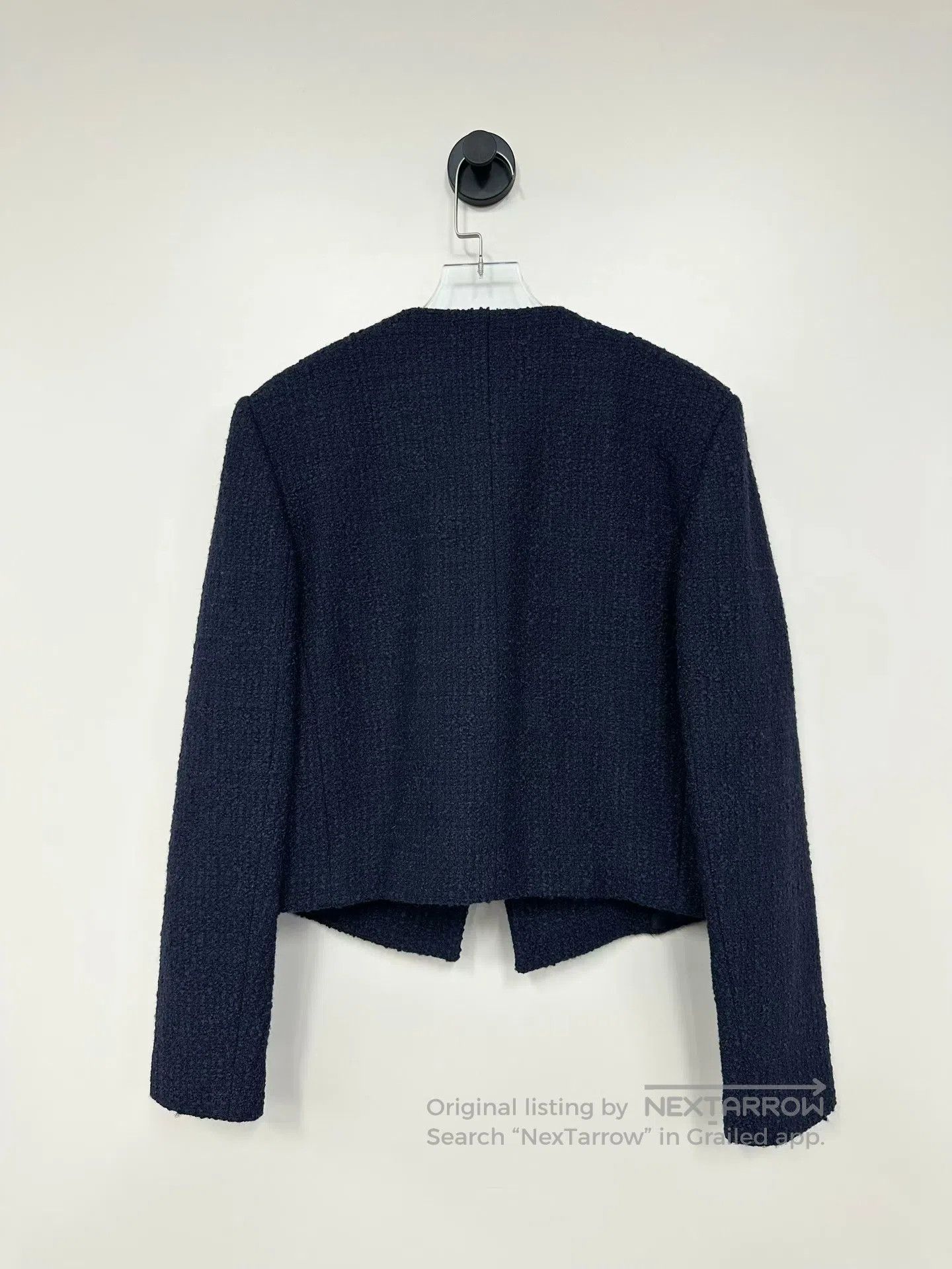 Celine CELINE Black Gray Gold Button Wool Tweed Jacket| Size XS / US 0-2 / IT 36-38 - 2 Thumbnail