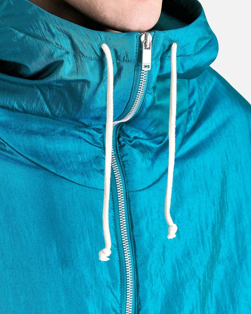Jil Sander o1s1v1r1oon0925 Nylon Canvas Padded Blouson in Teal Blue Size US XL / EU 56 / 4 - 5 Thumbnail