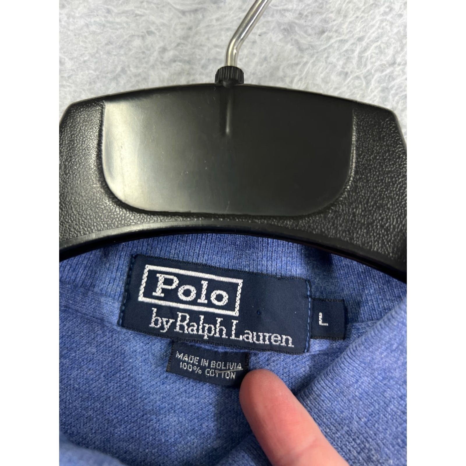 Ralph Lauren Ralph Lauren Polo Shirt Mens Large Blue Knit Short Sleeve Golf Cotton Size US L / EU 52-54 / 3 - 3 Thumbnail