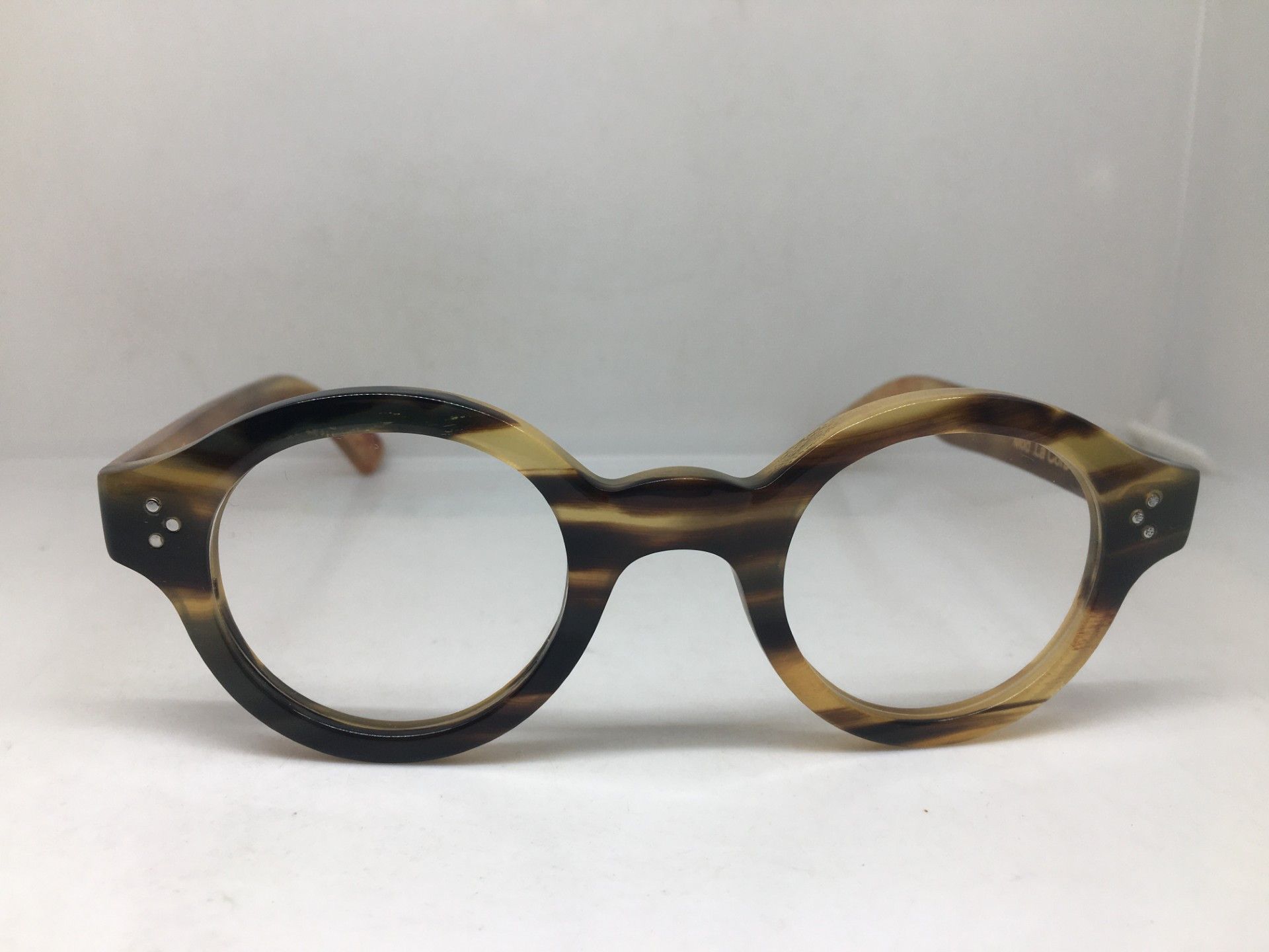 Lesca Lunetier MOD CORBUSIER ARCHITECT GENUINE HORN EYEGLASSES SPECTACLES Size ONE SIZE - 2 Thumbnail