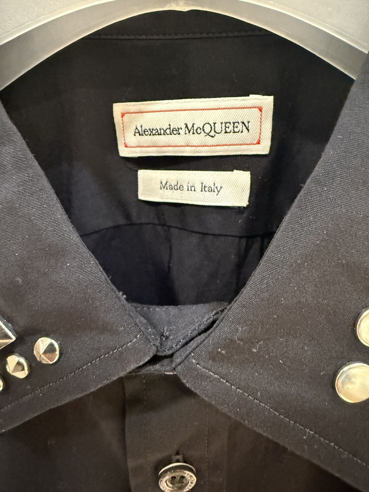 Alexander McQueen studded collar Black shirt size15+ Size US S / EU 44-46 / 1 - 13 Thumbnail