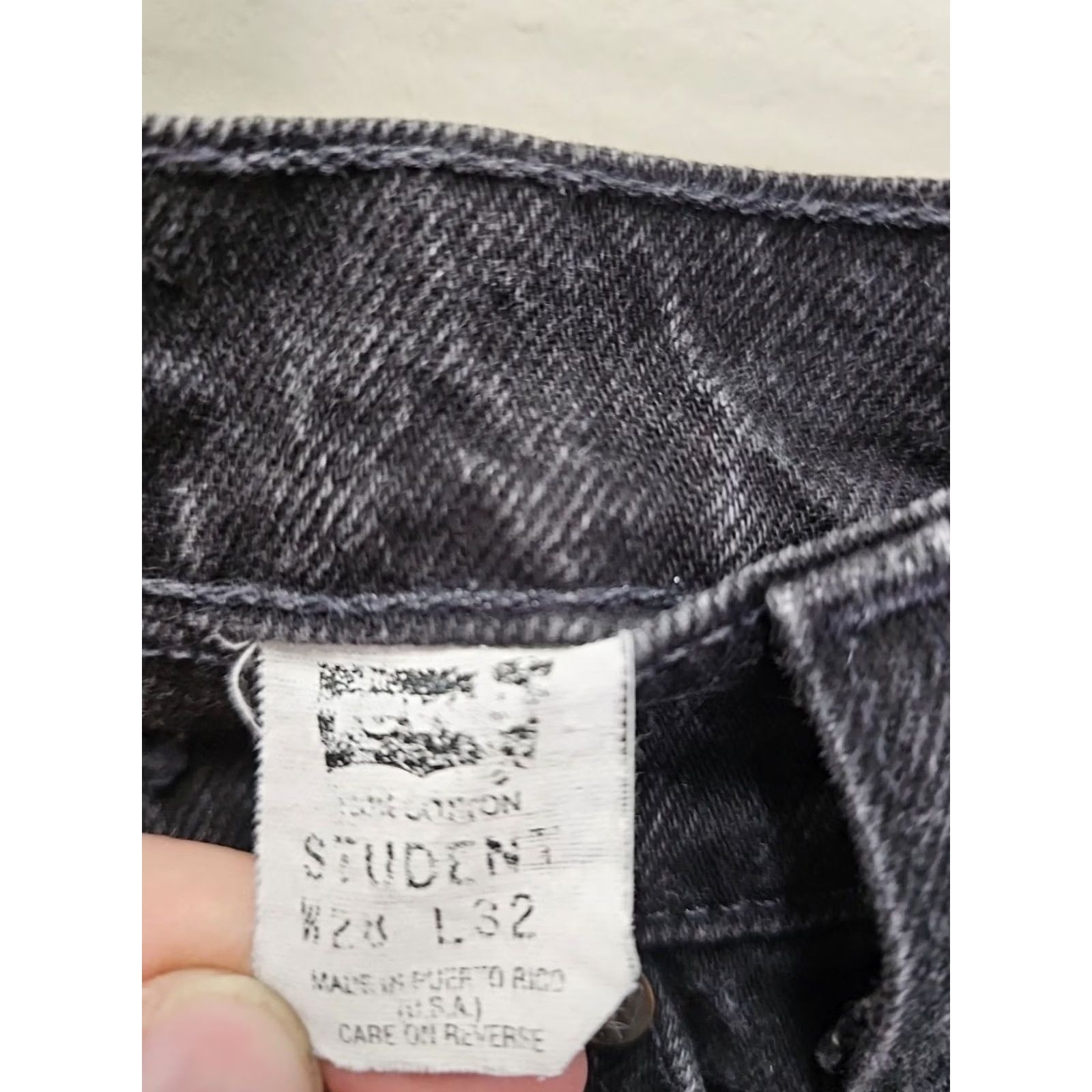 Levi's VINTAGE Levi's 550 Jeans Black Denim 28x32 USA Zipper Fly Straight Leg 27x31.5 Distressed Unisex Adults Mens Womens Levi's 500 Series Size US 28 / EU 44 - 4 Thumbnail