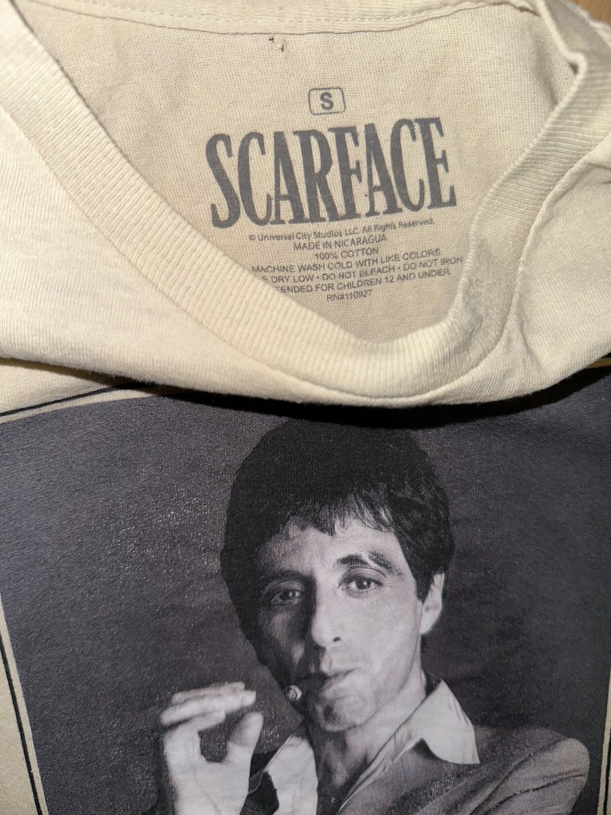 Other SCARFACE Tony Montana Men's small beige T- Shirt Size US S / EU 44-46 / 1 - 4 Thumbnail
