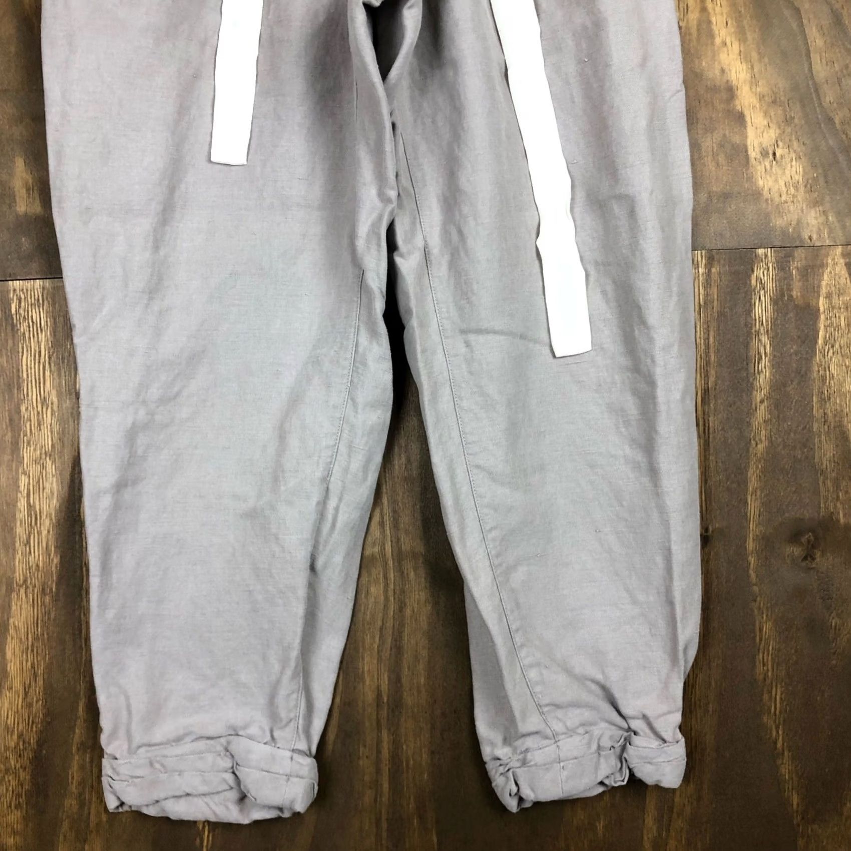 Vintage Wilfred Aritzia Womens Pants Ashen Ankle Crepe Drawstring Allant Linen Jogger 4 Size 29" - 3 Thumbnail