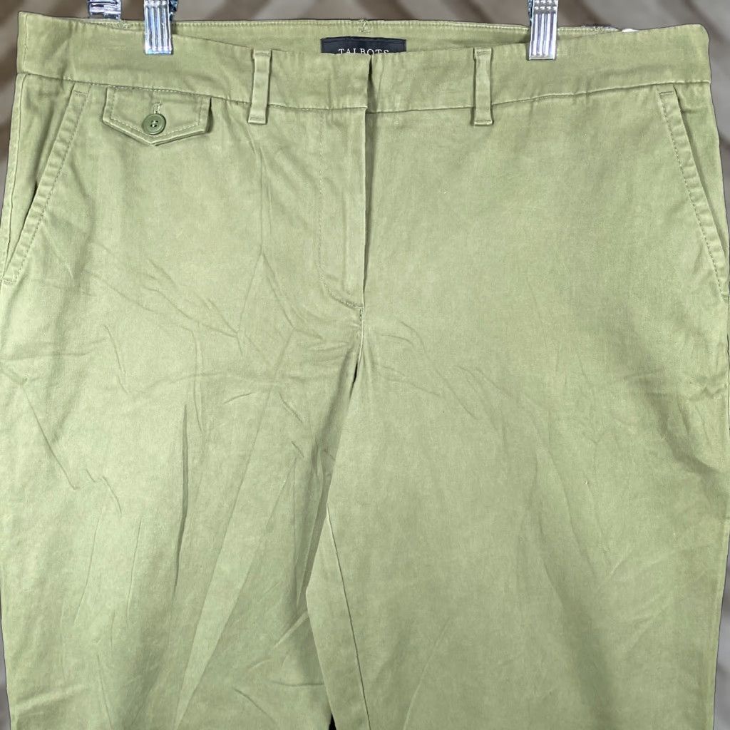 Talbots Talbots Womens Pants Green Straight Leg Work Casual Normcore Stretch 10 Size 24" / US 00 / IT 34 - 1 Thumbnail